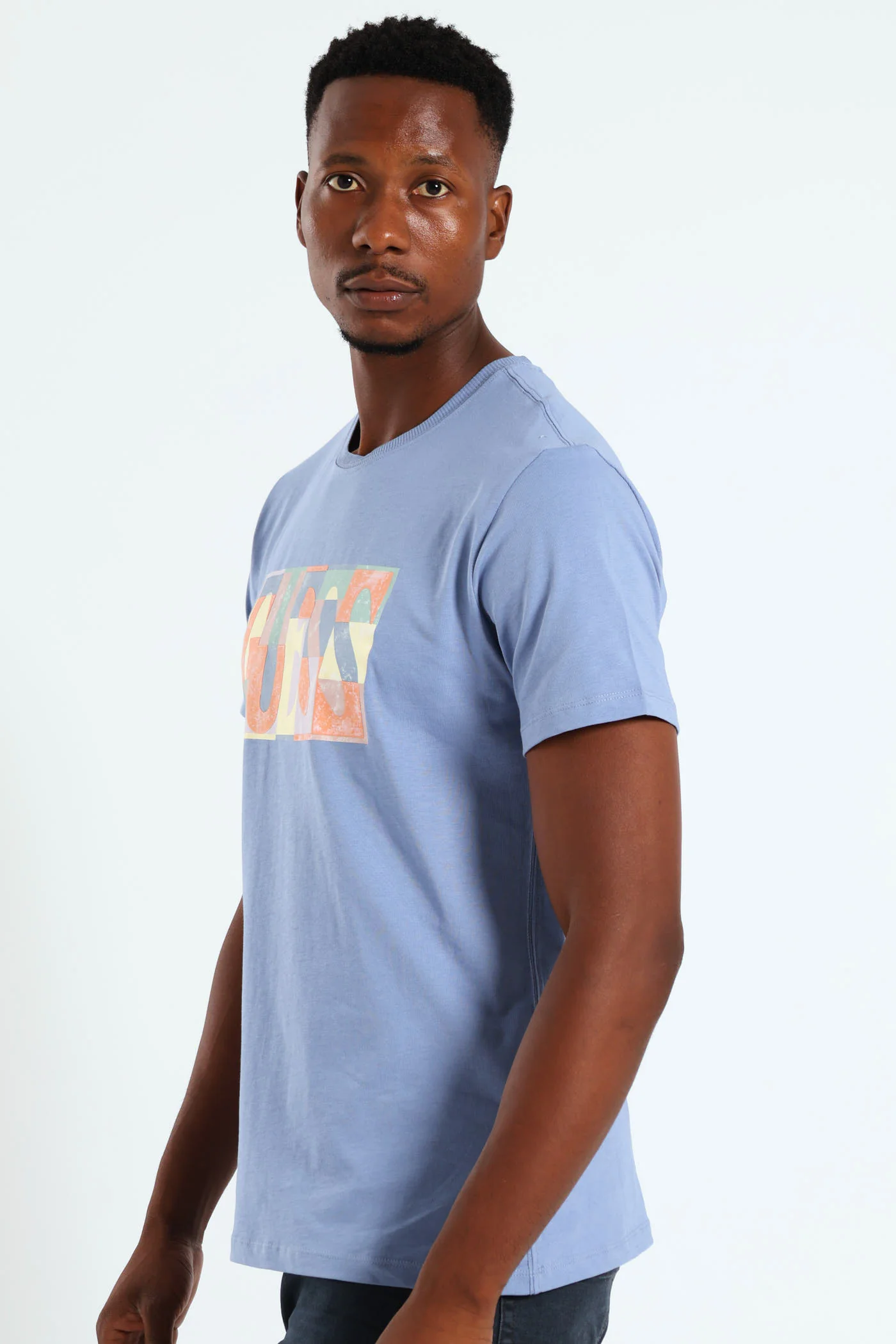 Mosaic Tee - Smokey Blue - Image 3