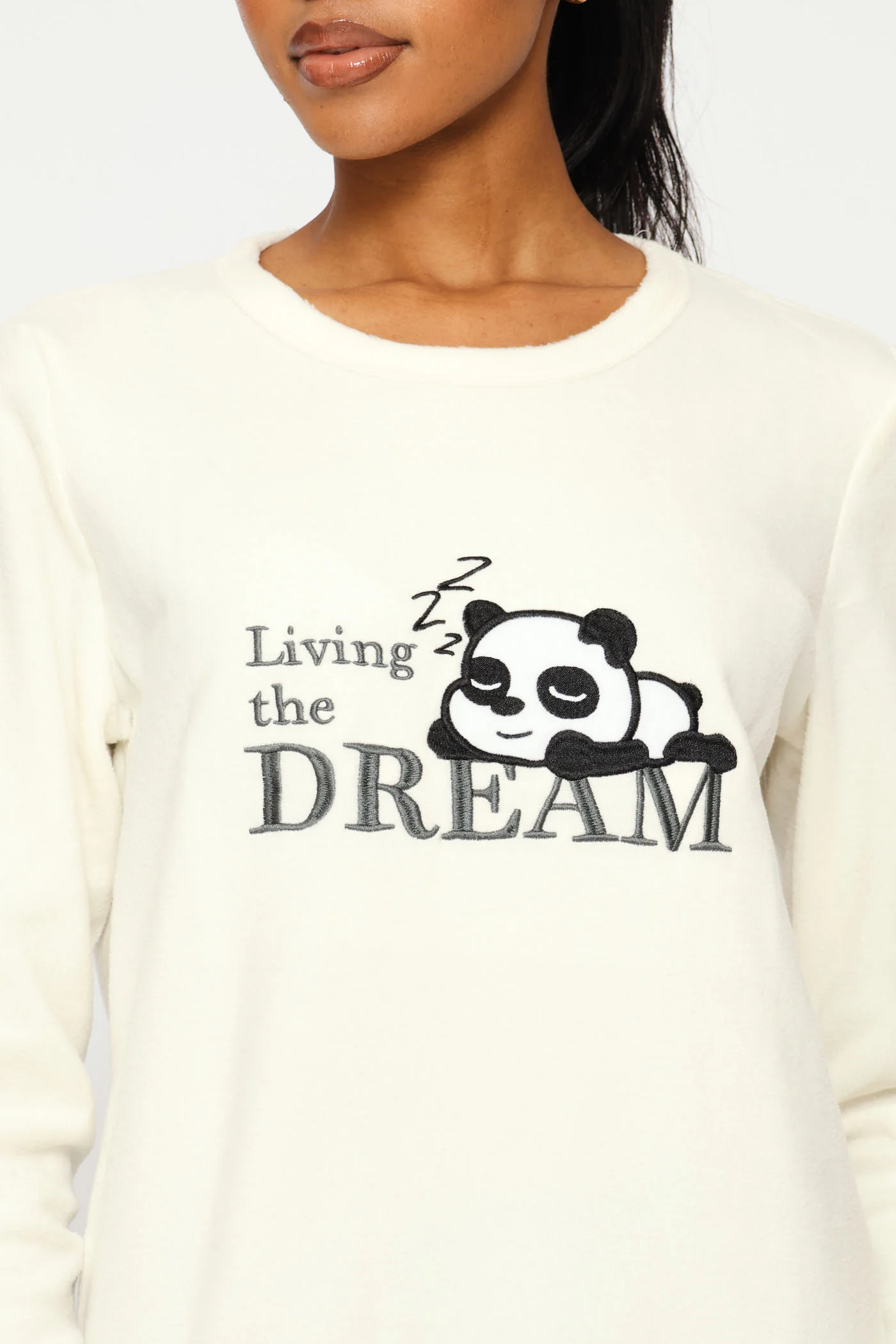 Mothers Day Panda Polar Fleece Set - White - Image 2