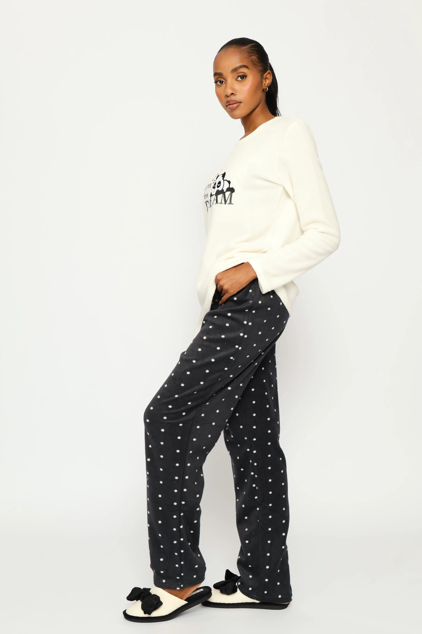 Mothers Day Panda Polar Fleece Set - White - Image 4