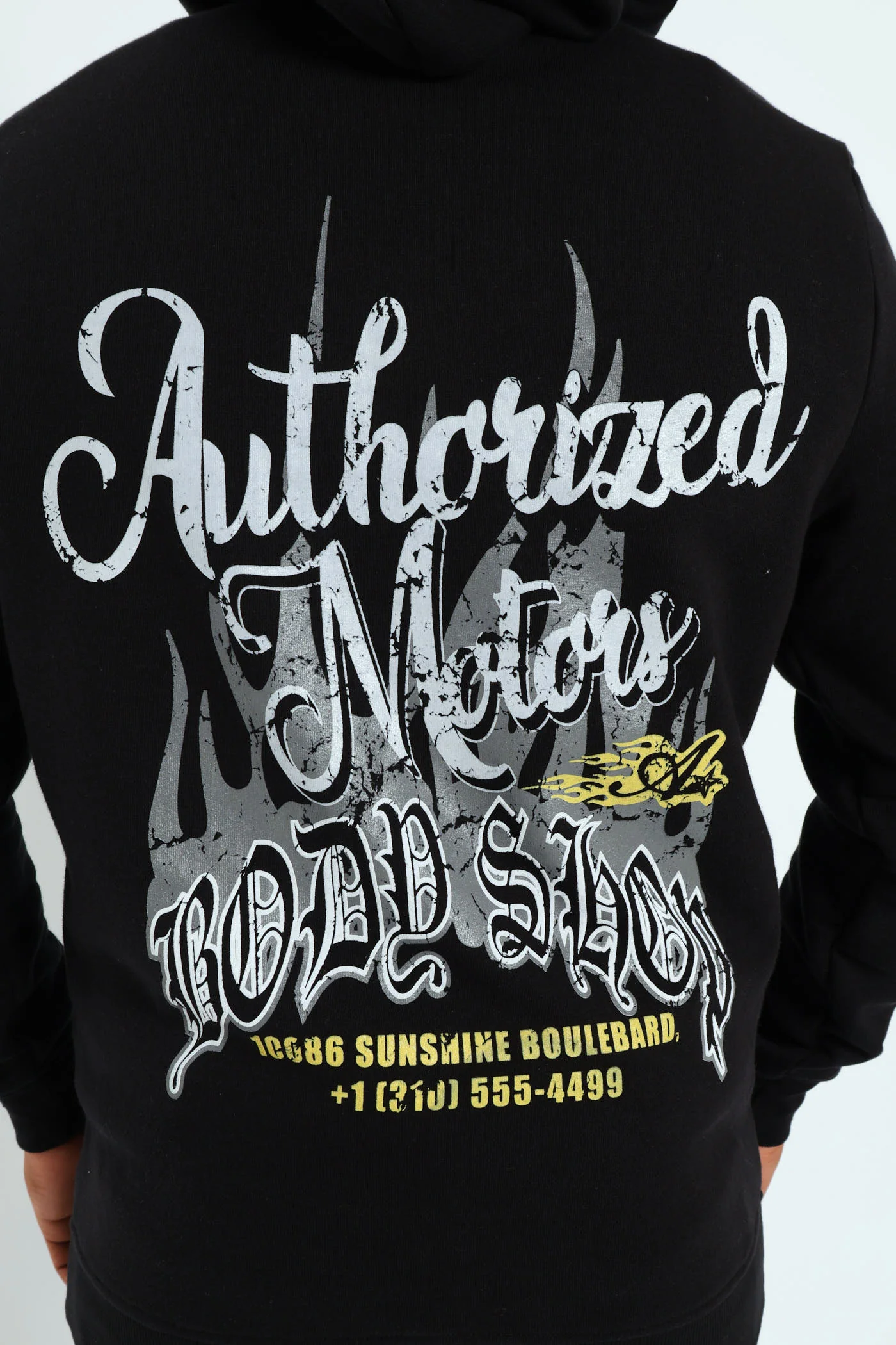 Motor Sport Front & Back Hoody - Black - Image 5