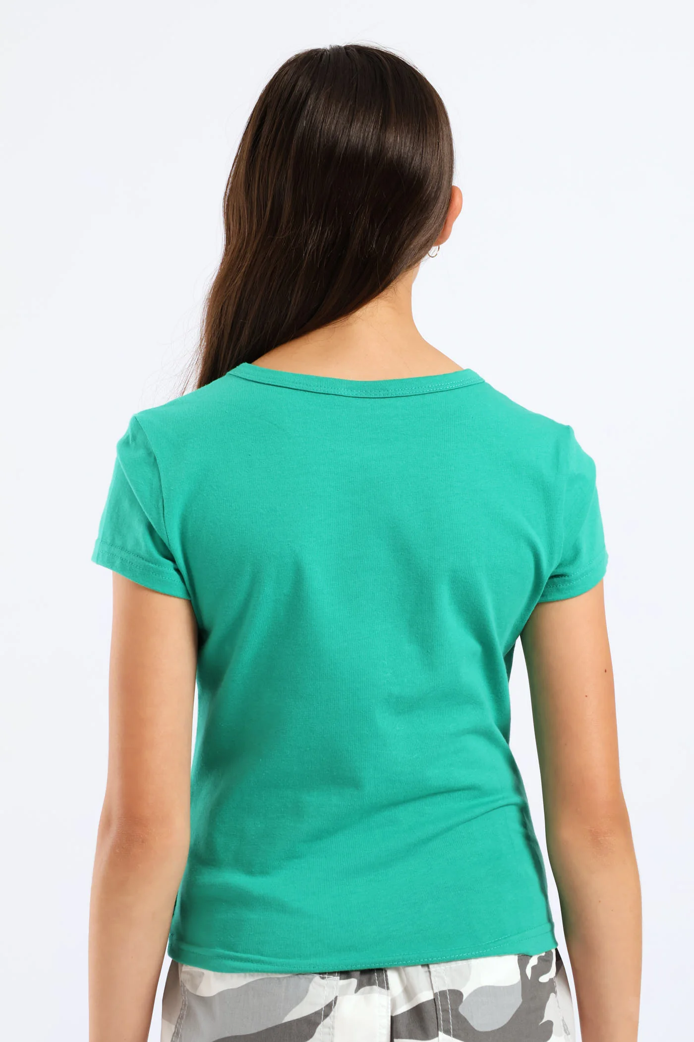 Girls Motorclub Fitted Tee - Green - Image 5