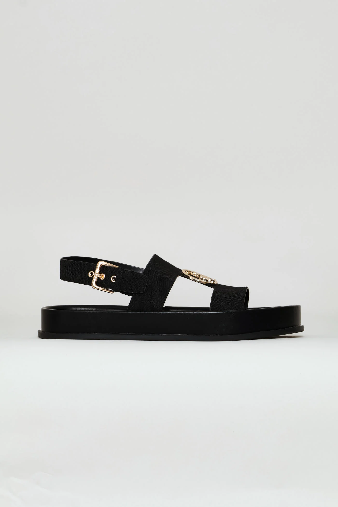 Moulded Unit Trim Twill Sandal - Black - Image 3