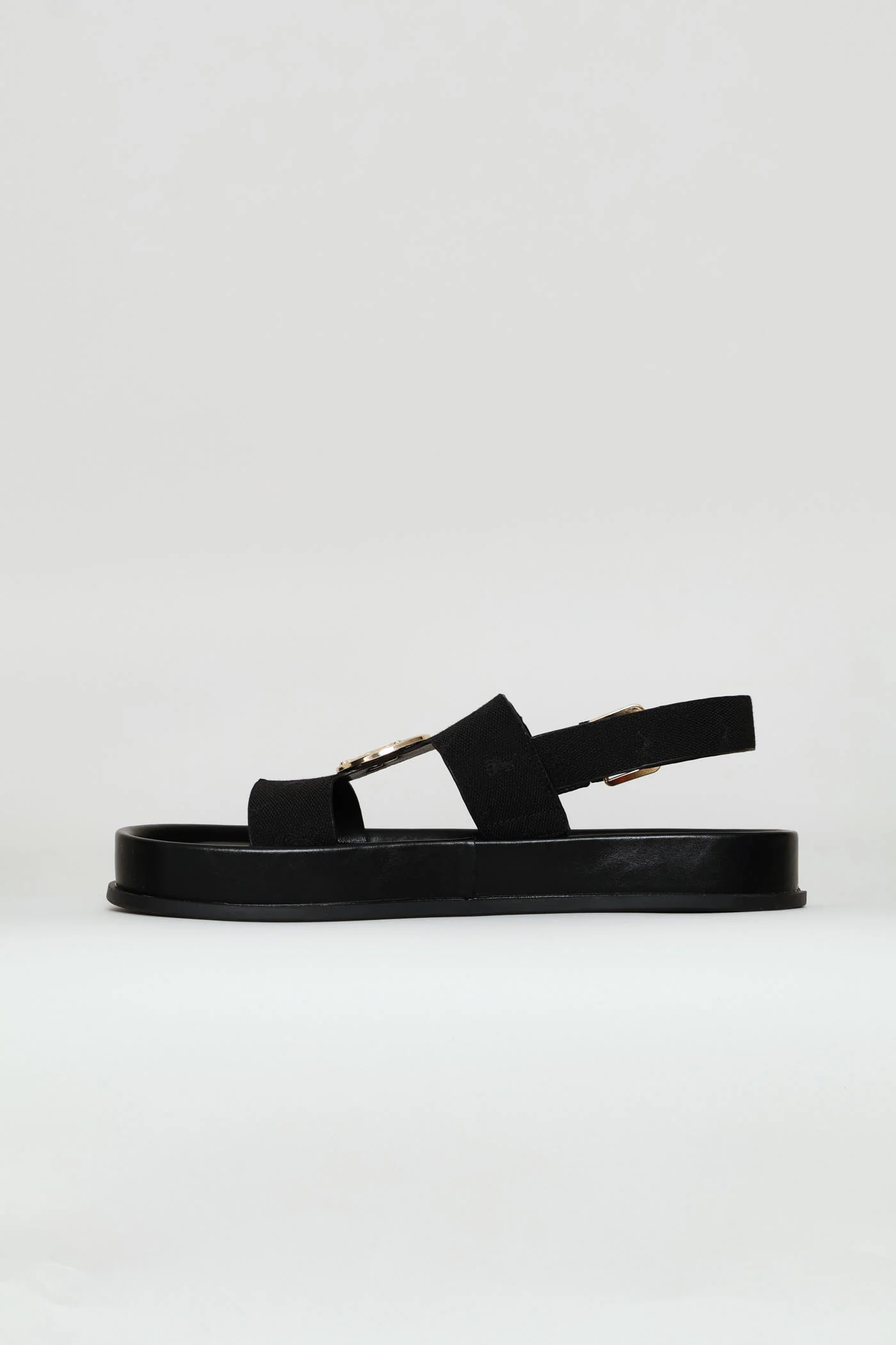 Moulded Unit Trim Twill Sandal - Black - Image 4