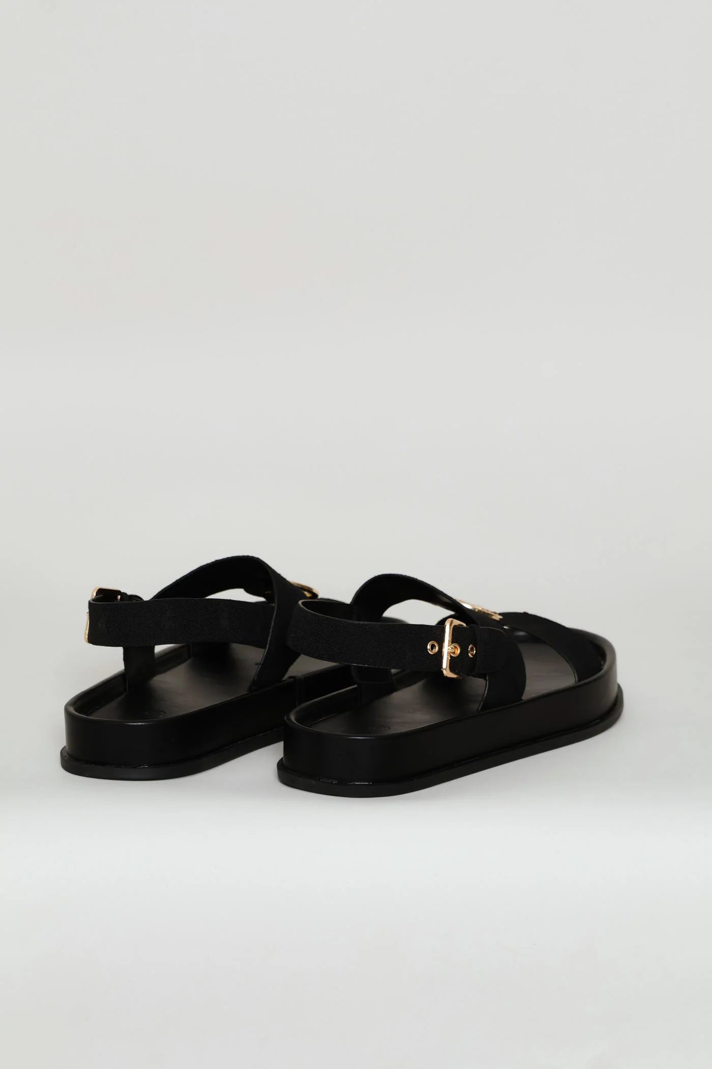 Moulded Unit Trim Twill Sandal - Black - Image 6