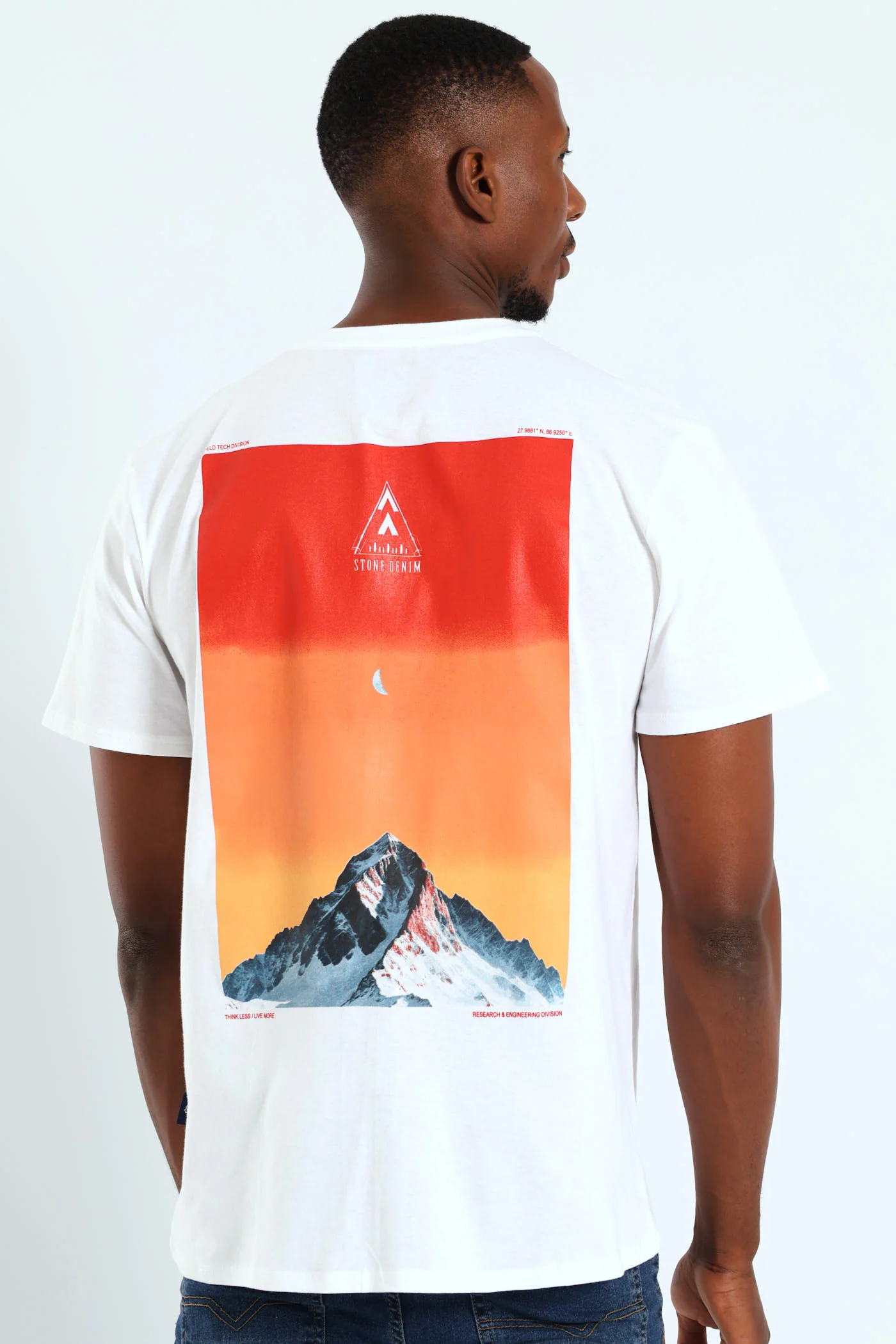 Mount Sunrise Photo Front & Back Print Tee - White - Image 2