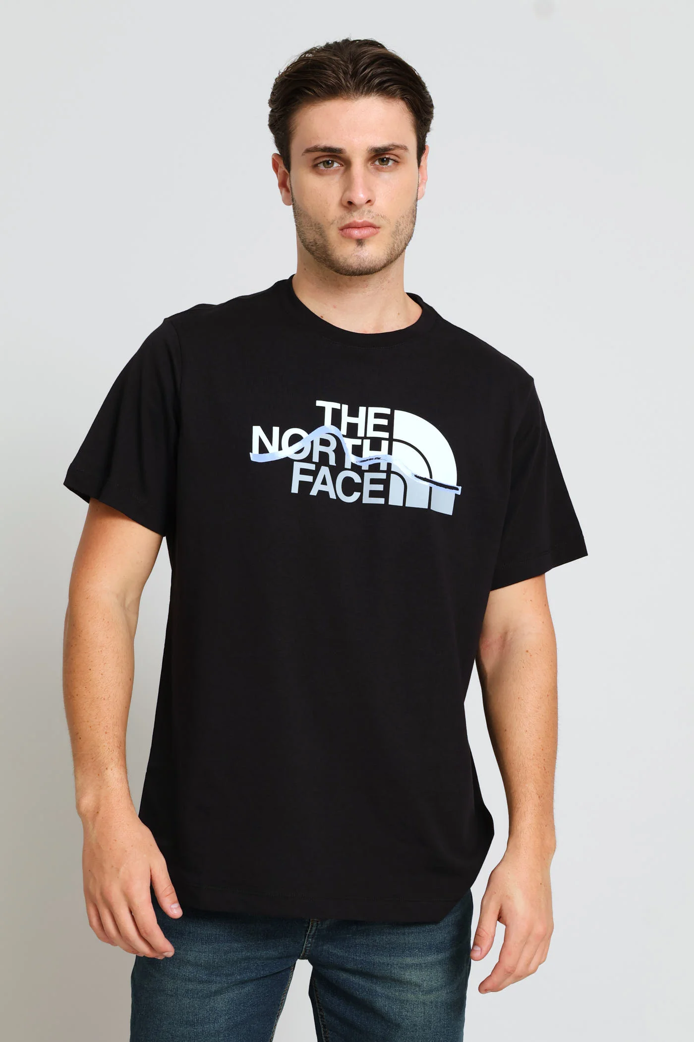 Mountain Line Graphic Regular Tee - Black - Image 3