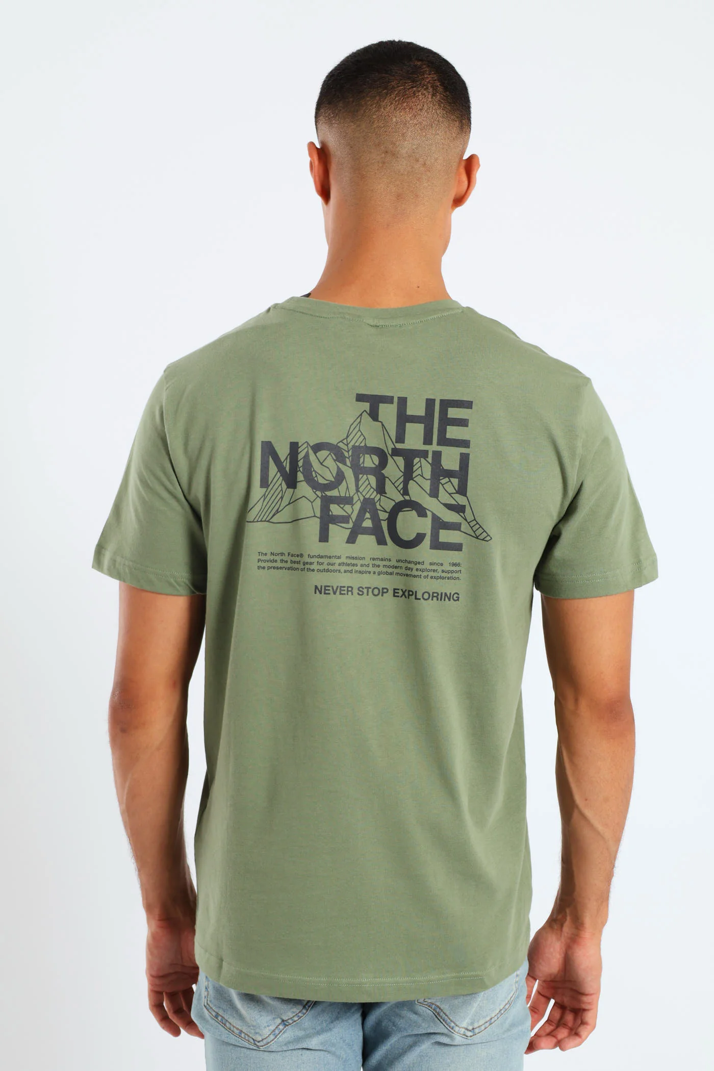 Mountain Sketch Tee - Olive - Image 2