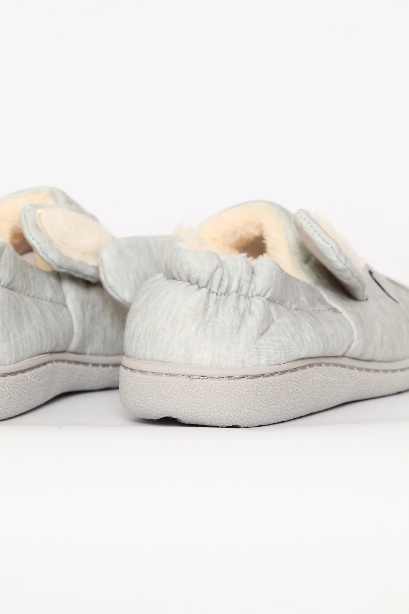 Mouse Full Closed Novelty Slipper - Light Grey - Image 4