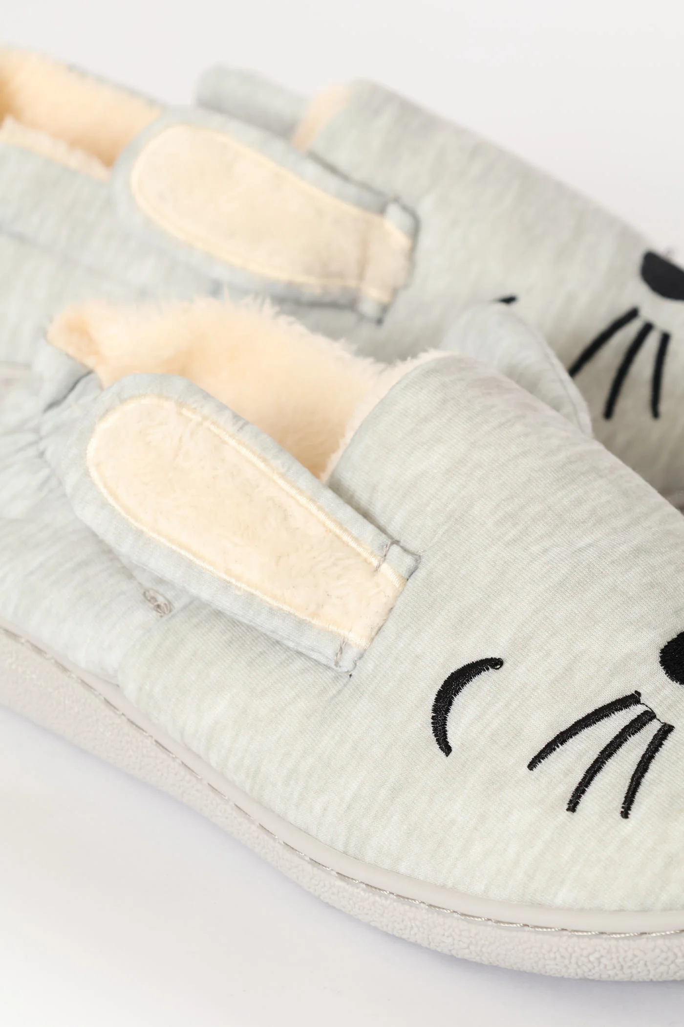 Mouse Full Closed Novelty Slipper - Light Grey - Image 5
