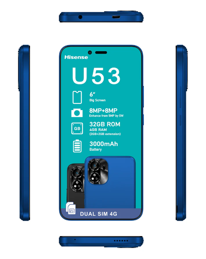 U53 Dual Sim Blue Cellphone - Image 3