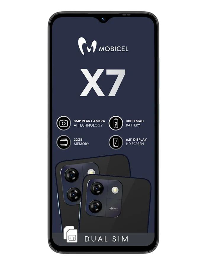 X7 Dual Sim Blue Cellphone - Image 3