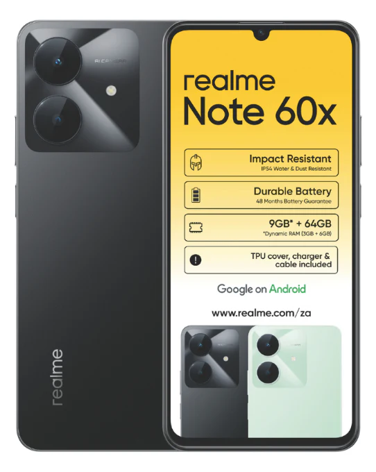 Note 60X Dual Sim Black Cellphone - Image 3