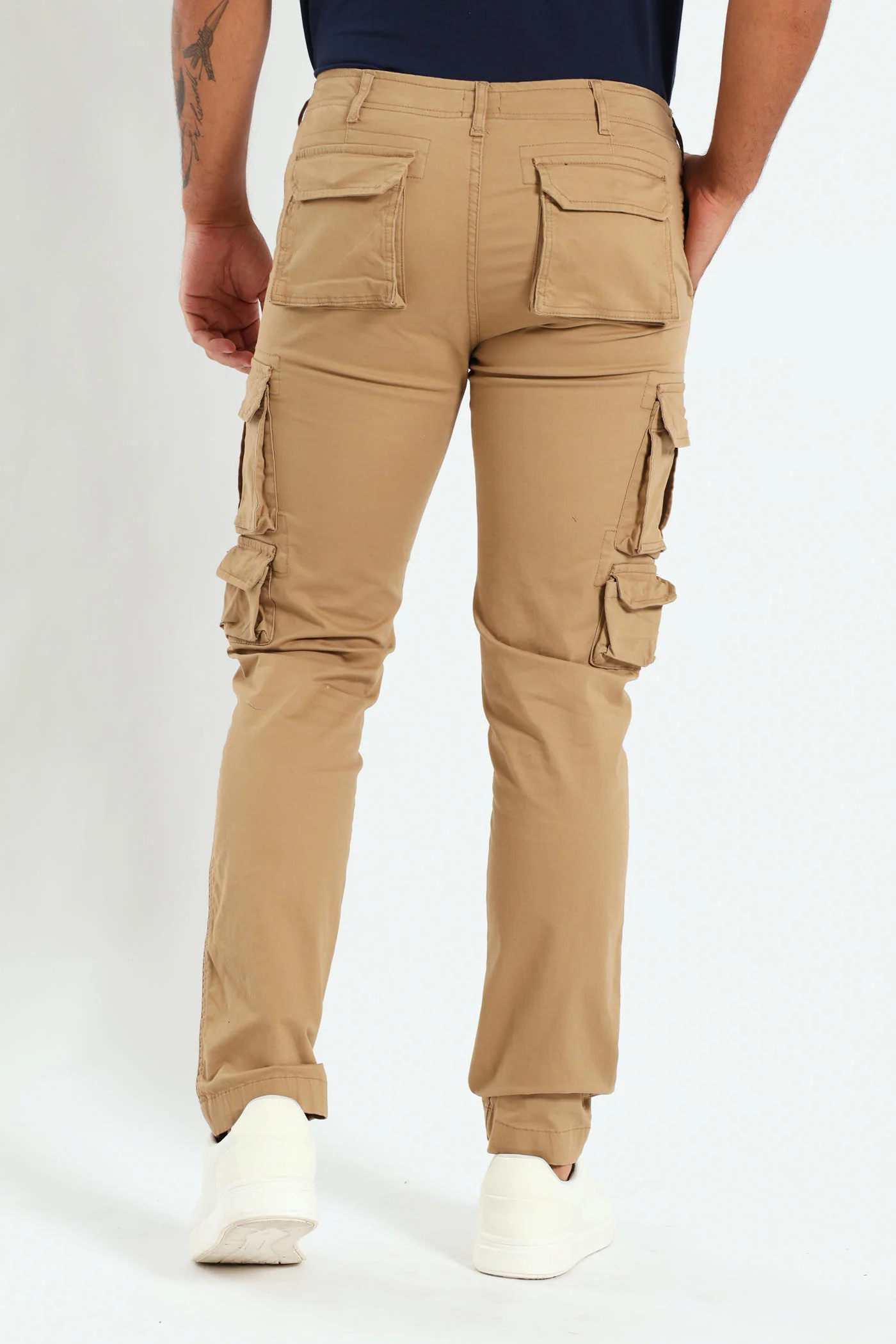 Muilti Pocket Cargo Pants - Stone - Image 3