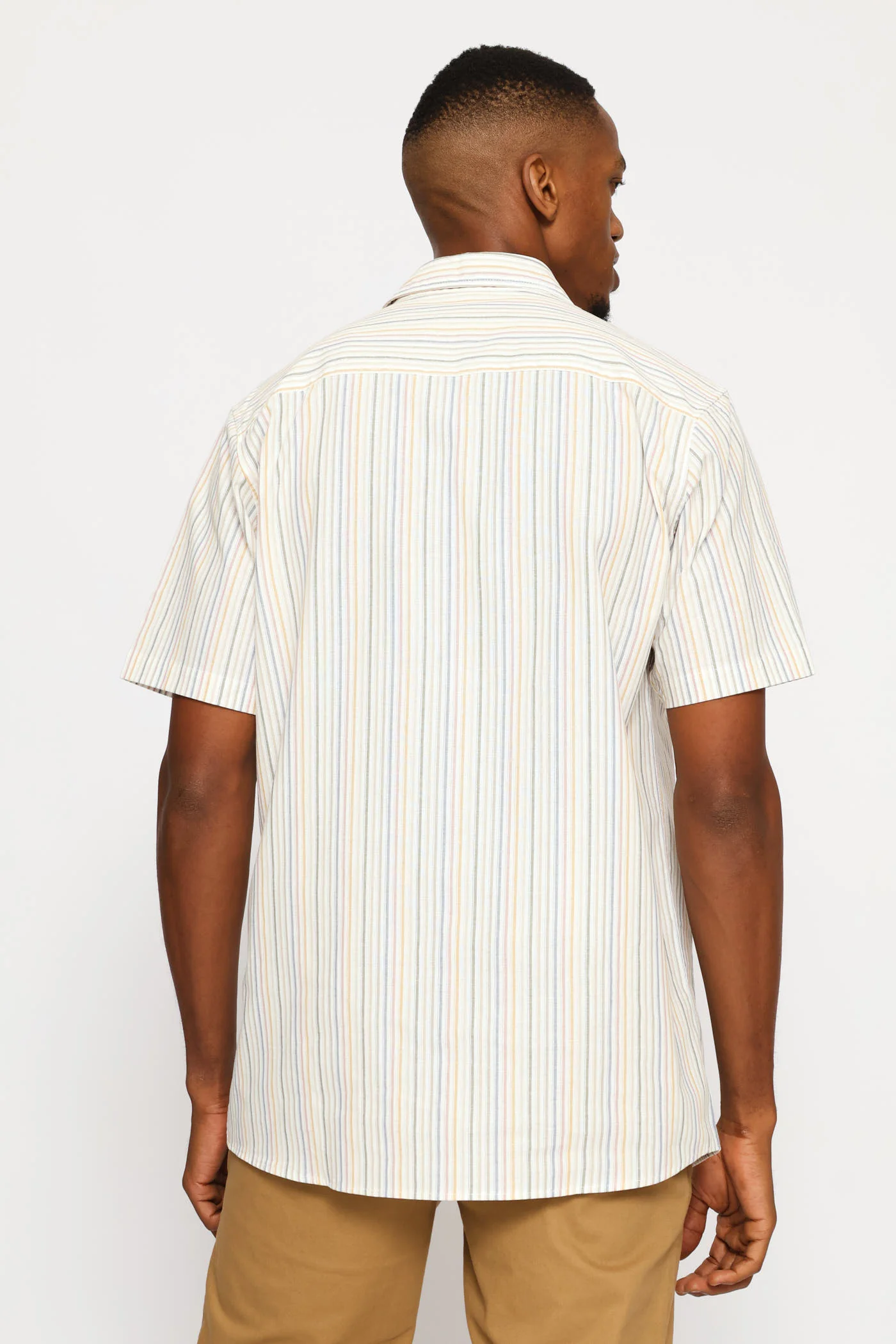 Multi Colour Regular Stripe Shirt - Ecru - Image 3