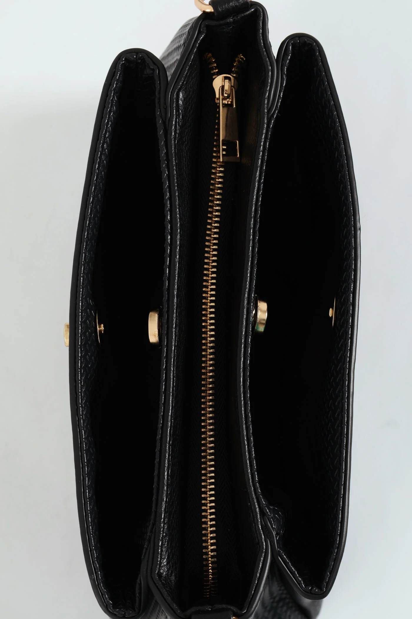 Multi Compartment Crossbody Bag - Black - Image 4