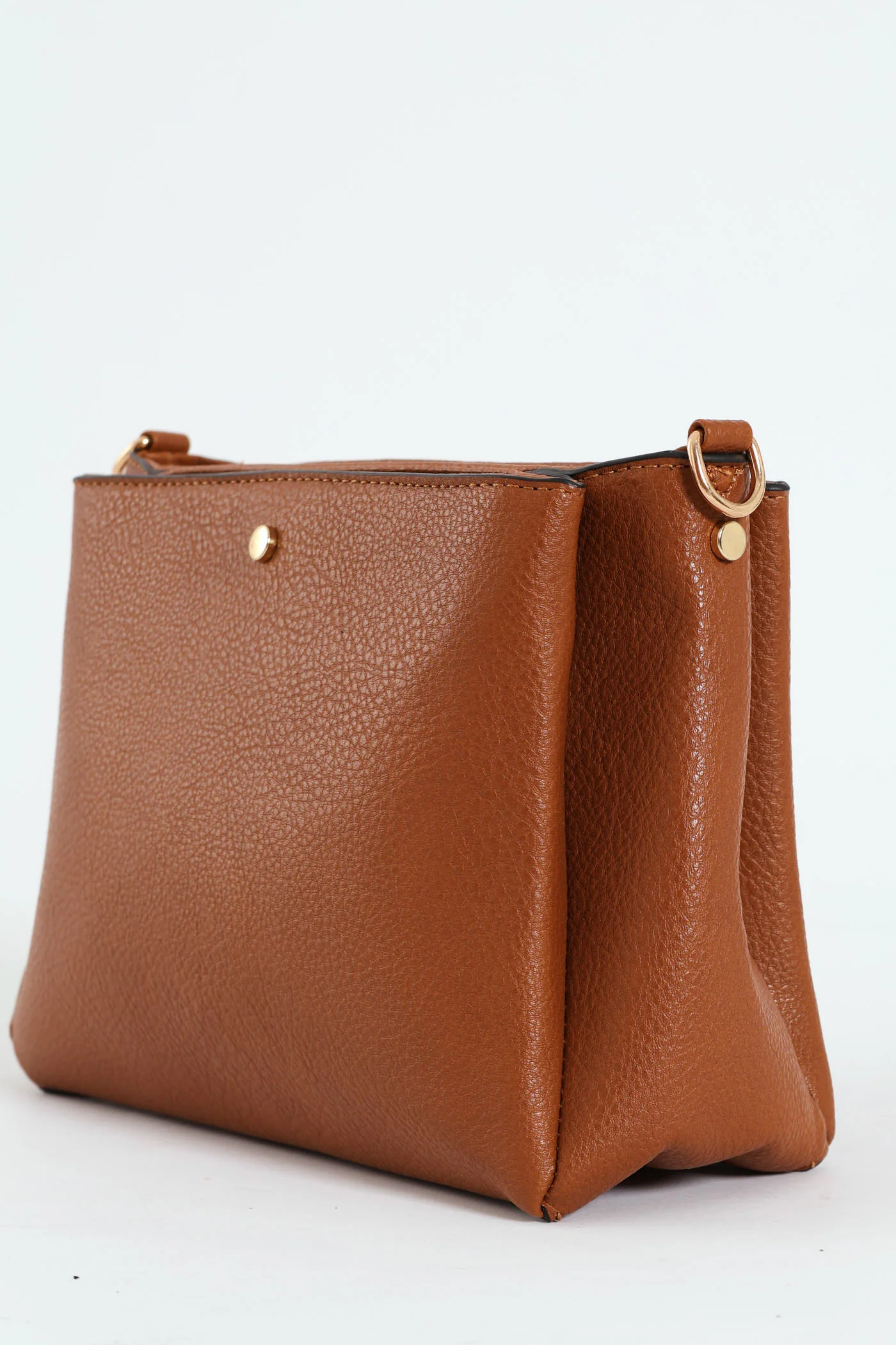Multi Compartment Crossbody Bag - Tan - Image 2