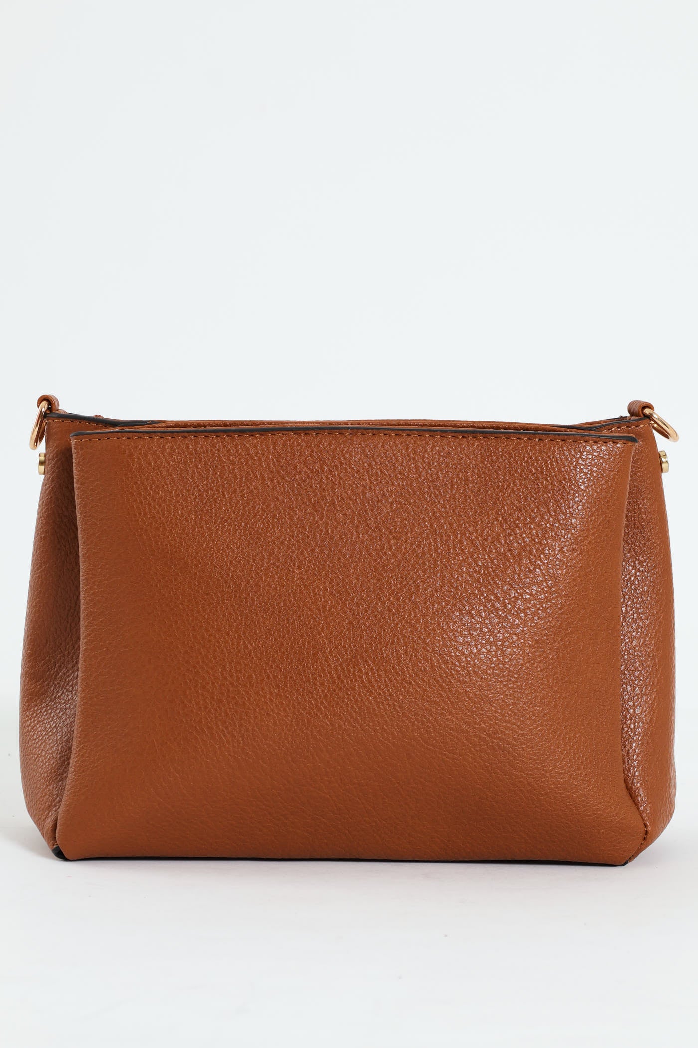 Multi Compartment Crossbody Bag - Tan - Image 4