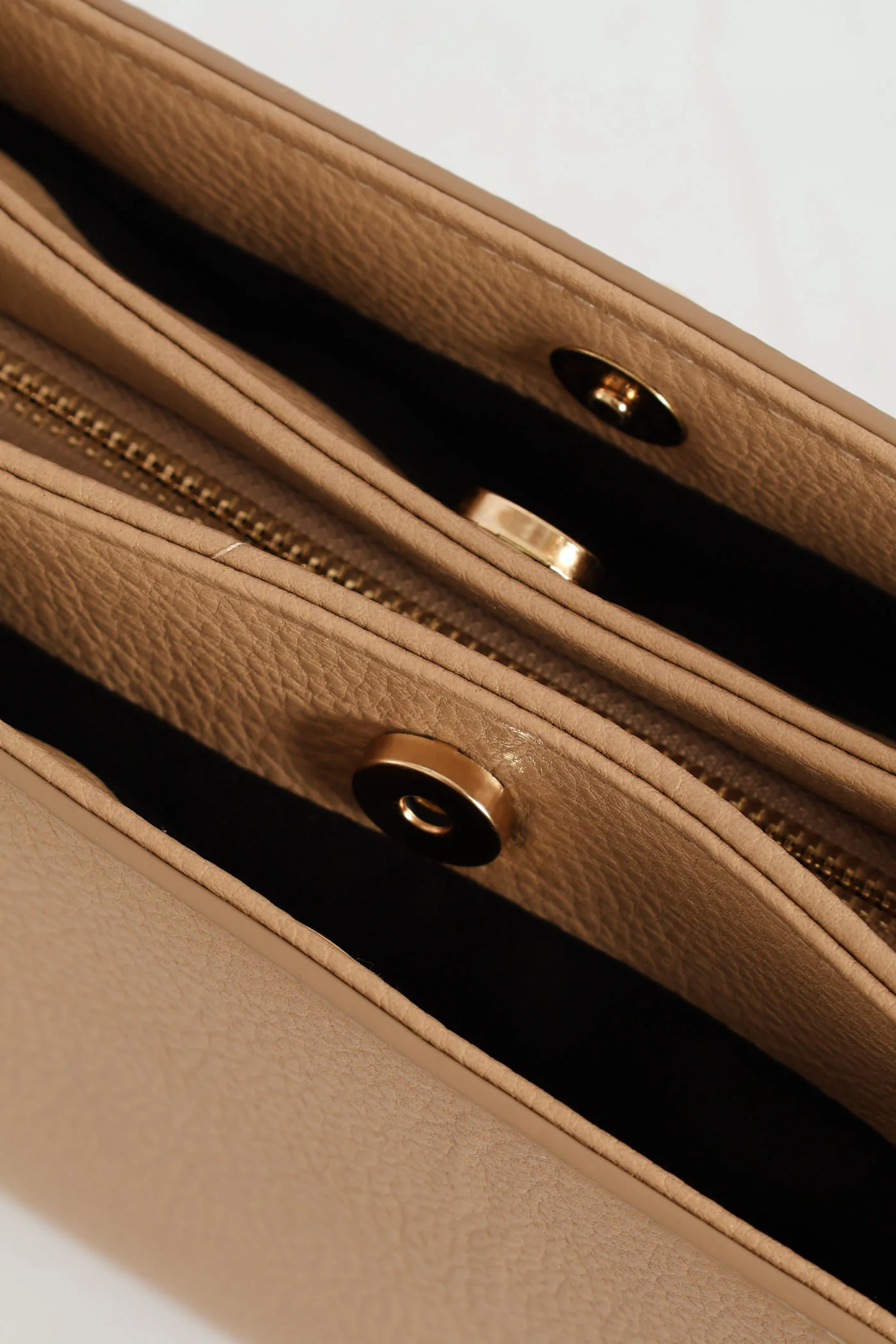Multi-Compartment Crossbody Bag - Taupe - Image 5