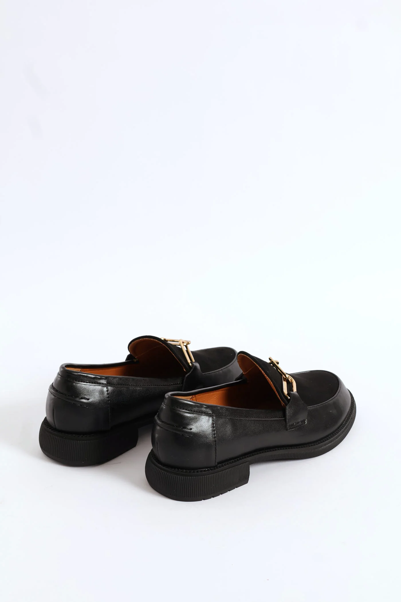 Multi Fabric Chain Detail Loafer - Black - Image 5