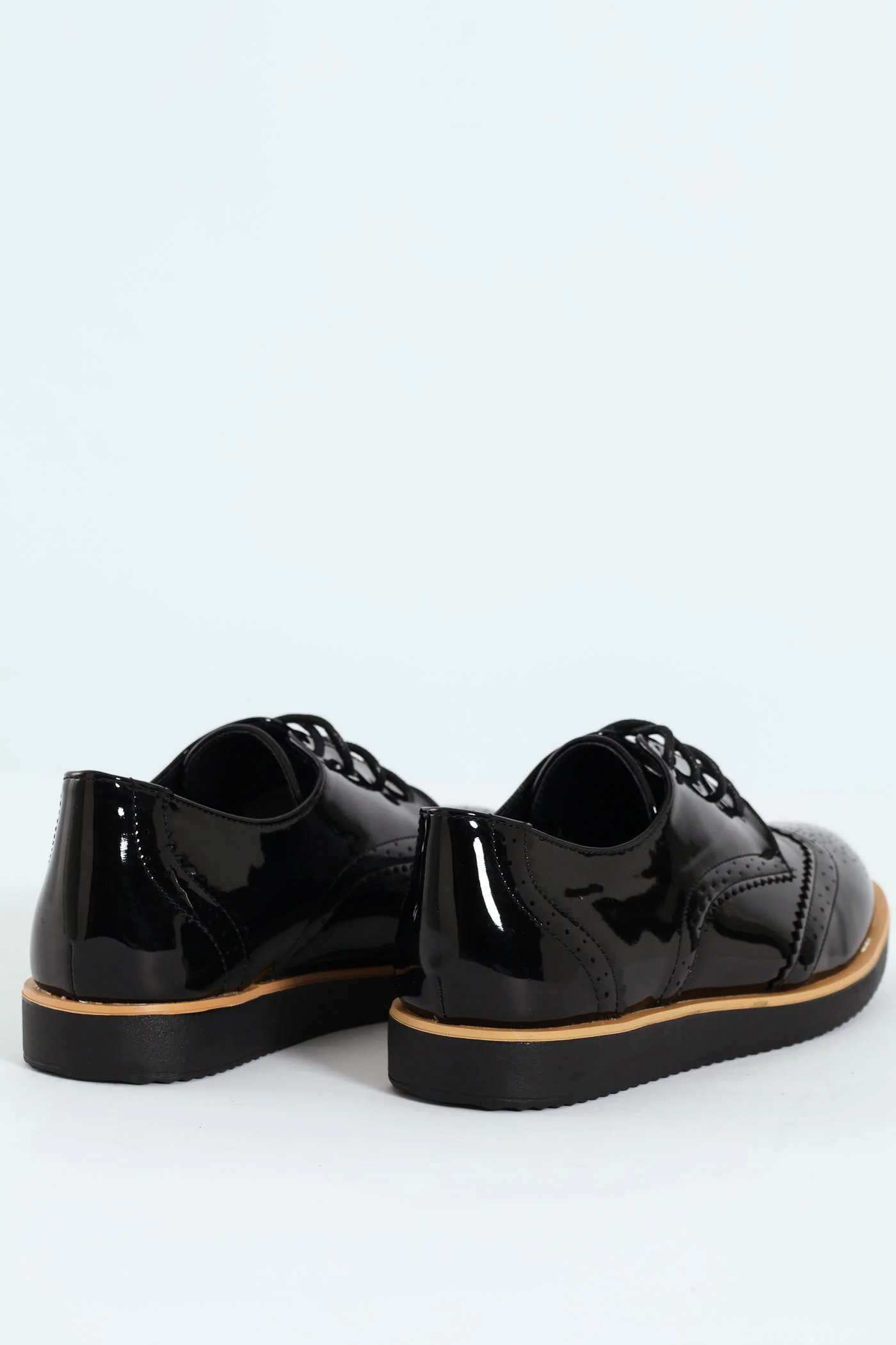 Multi Fabric Lace Up Loafer - Black - Image 3
