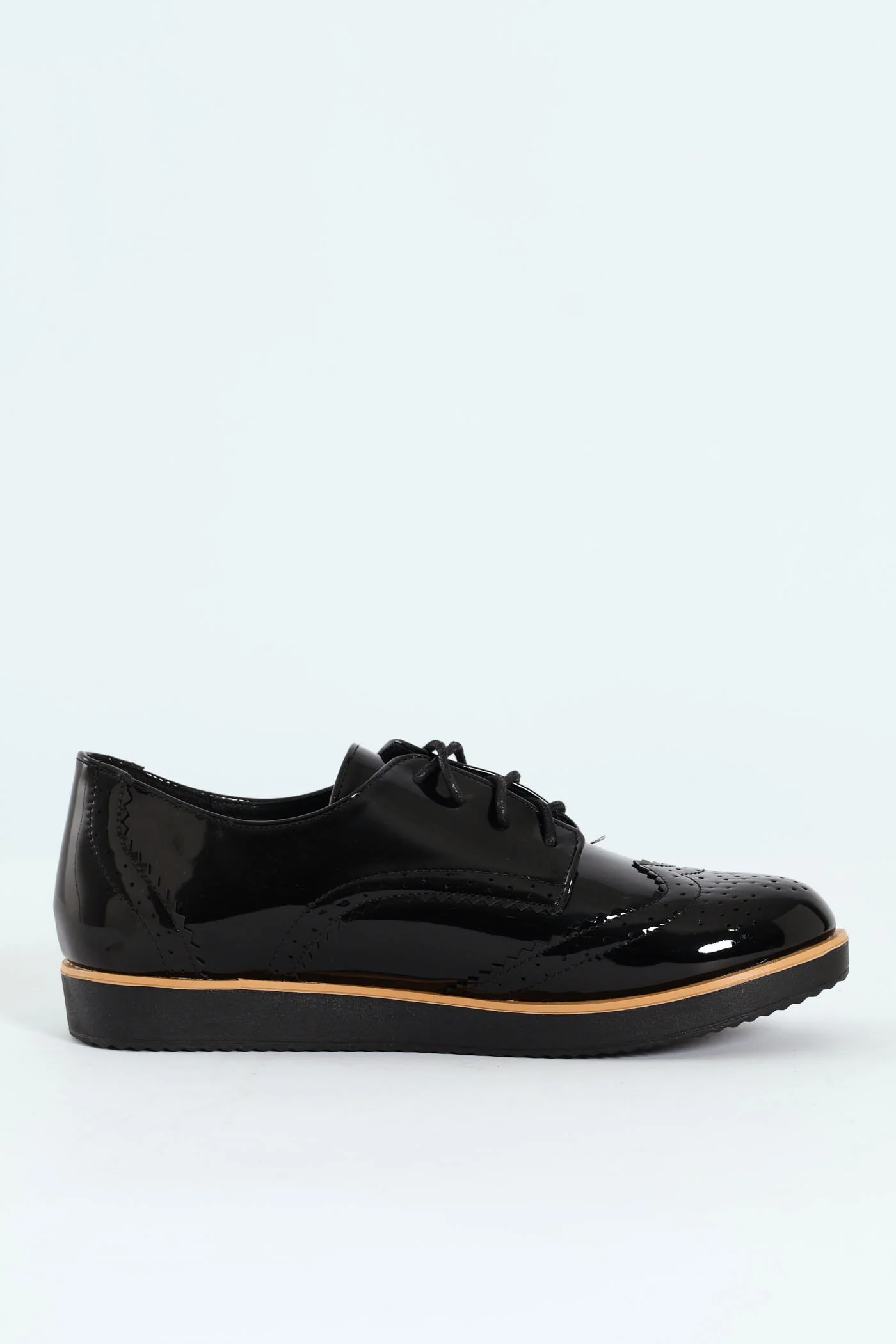 Multi Fabric Lace Up Loafer - Black - Image 4