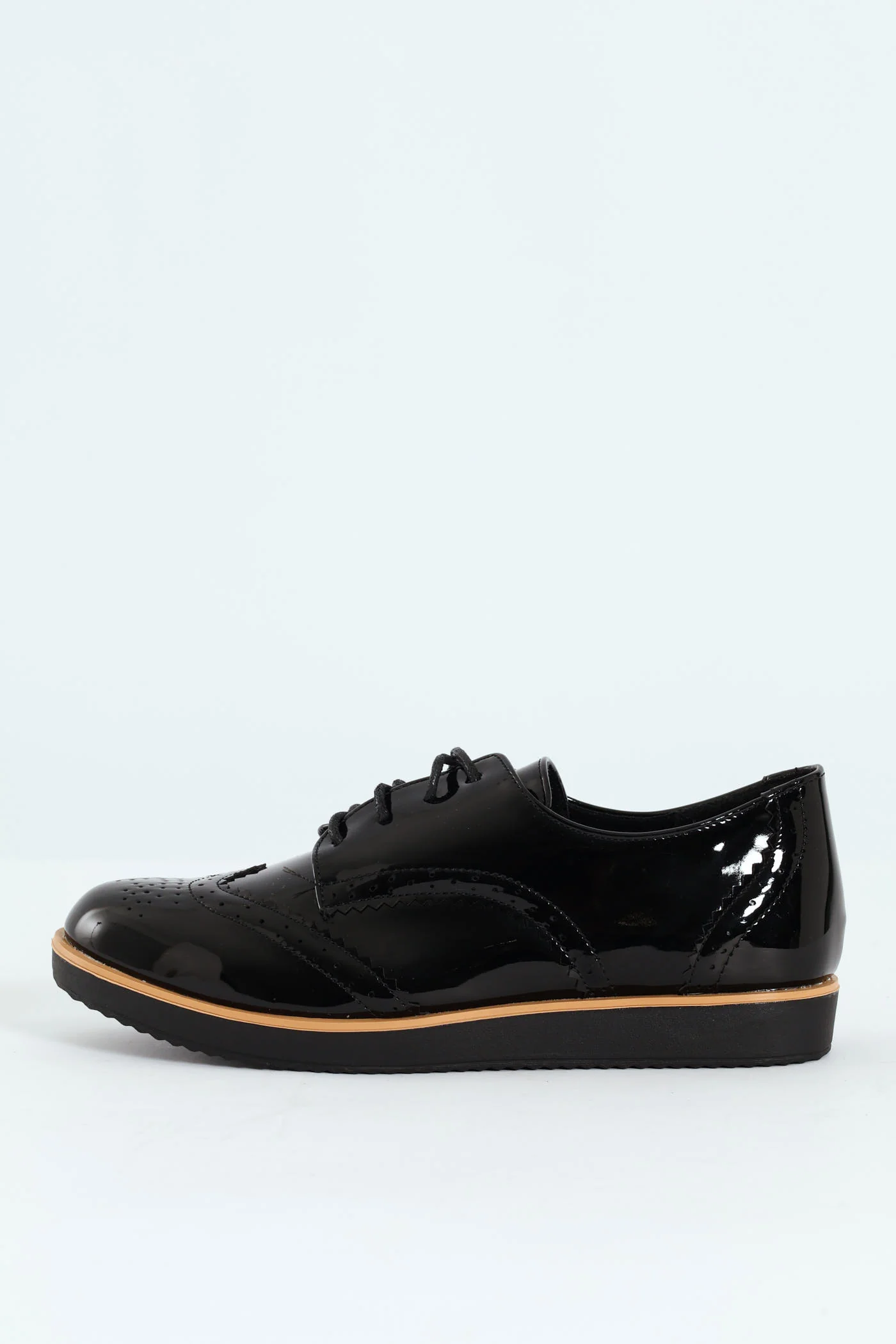 Multi Fabric Lace Up Loafer - Black - Image 5