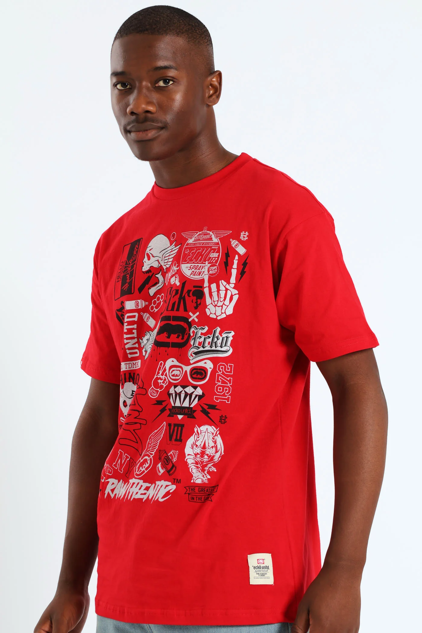 Multi Image Metallic Tee - Red - Image 3