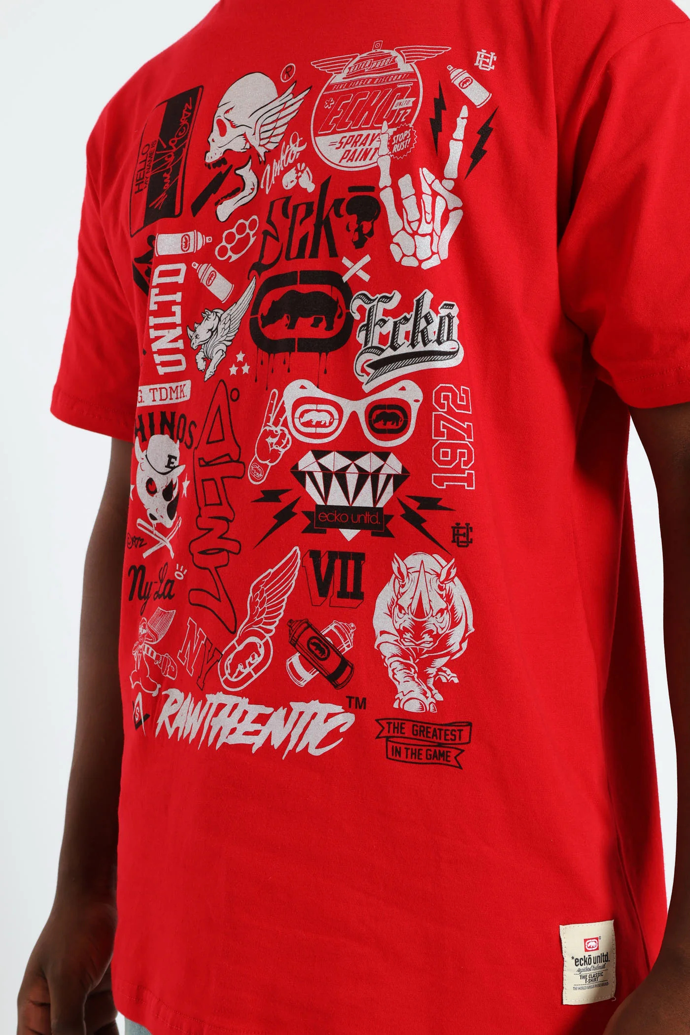 Multi Image Metallic Tee - Red - Image 4