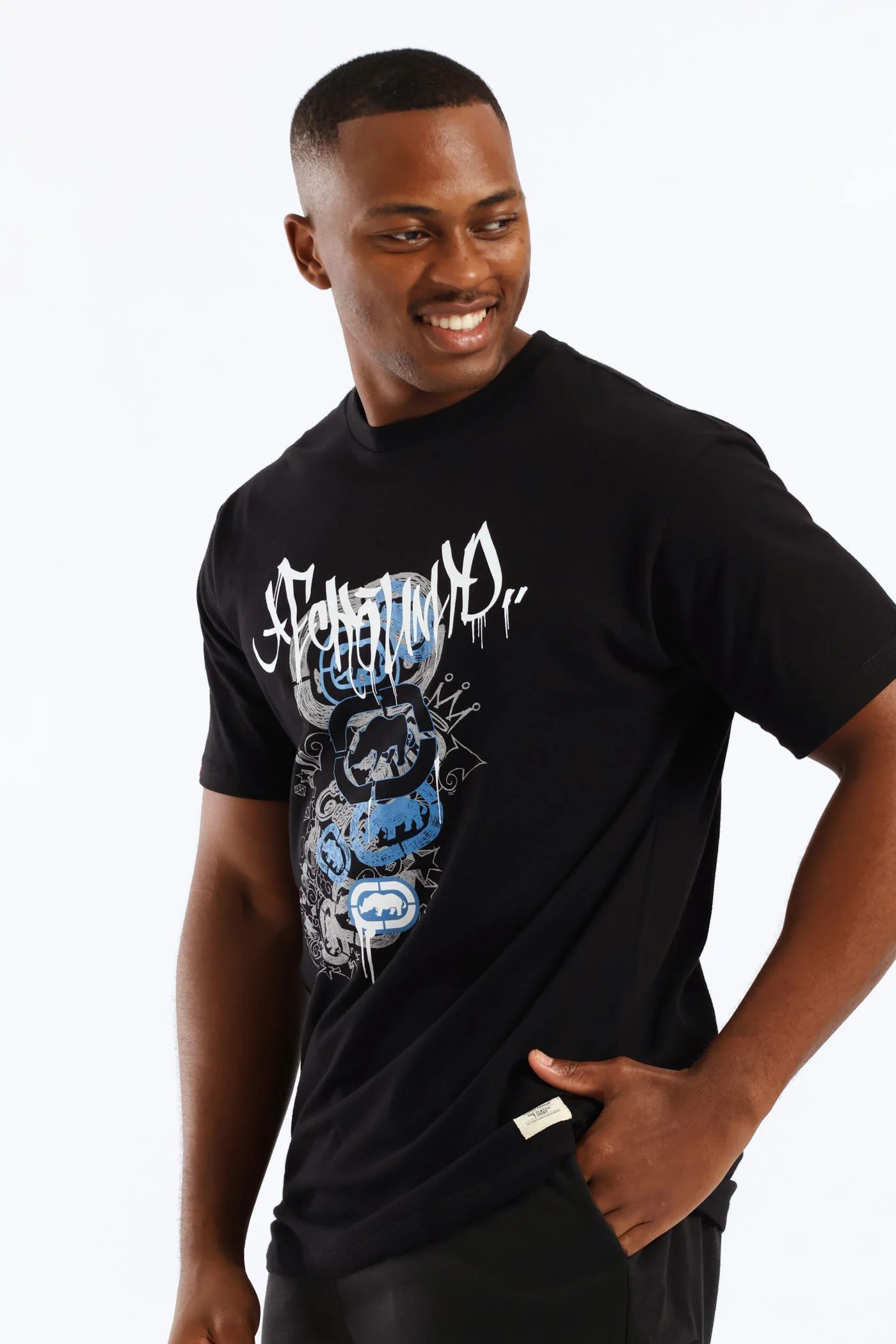 Multi Logo Tee - Black - Image 4