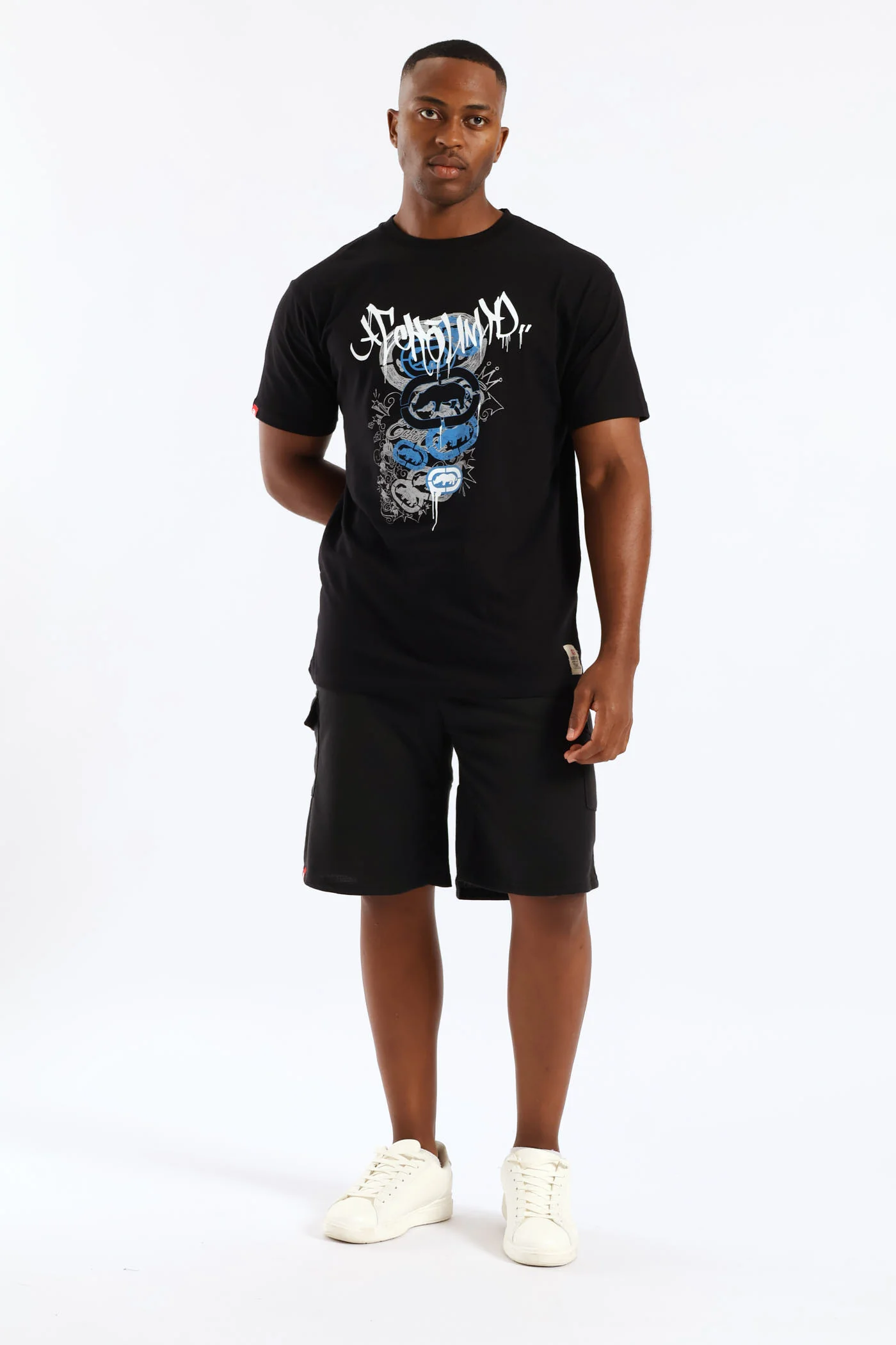 Multi Logo Tee - Black - Image 6