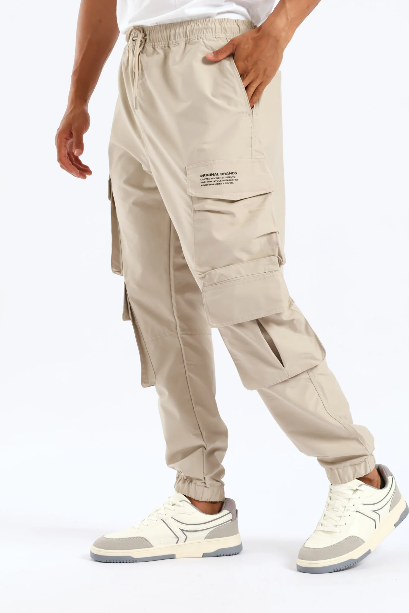 Multi Pocket Cargo Pant - Stone - Image 4