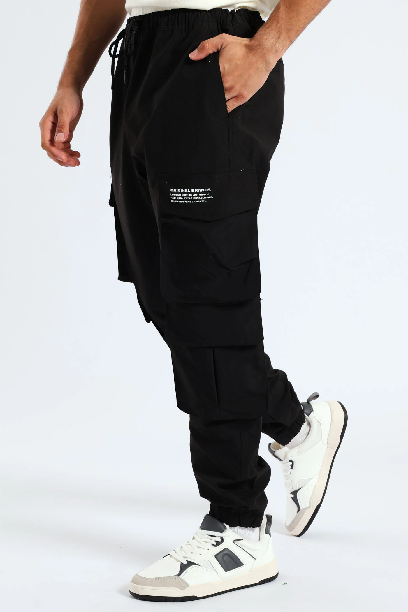 Multi Pocket Cargo Pants - Black - Image 2