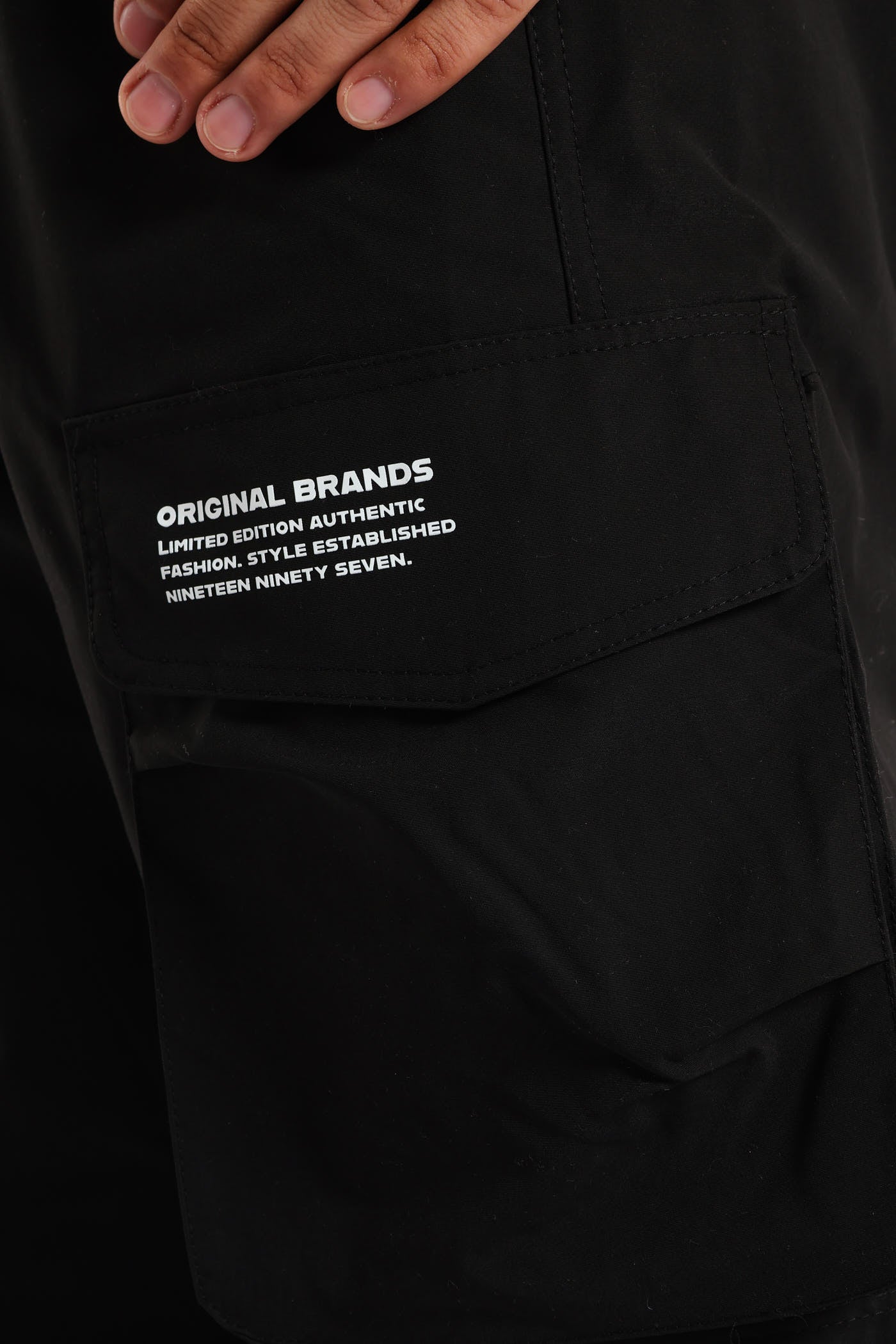 Multi Pocket Cargo Pants - Black - Image 5