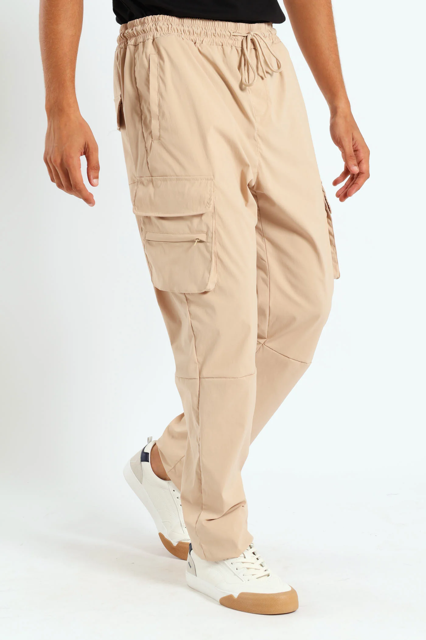 Multi Pocket Technical Cargo Pants - Stone - Image 3