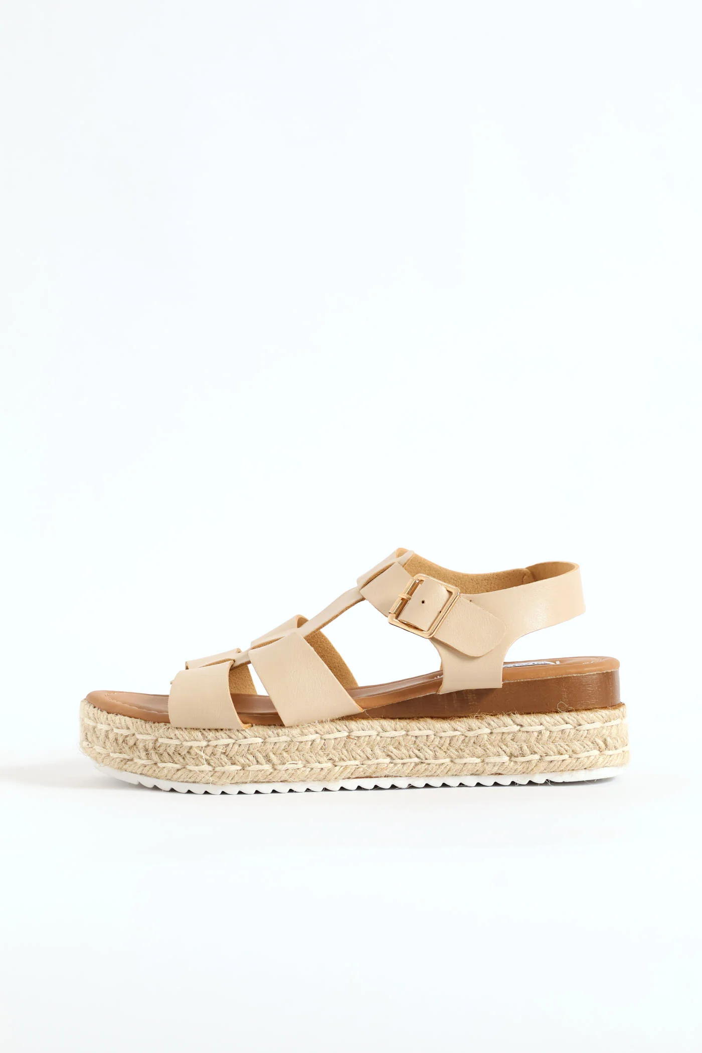 Multi Strap Espadrille Sandal - Nude - Image 3