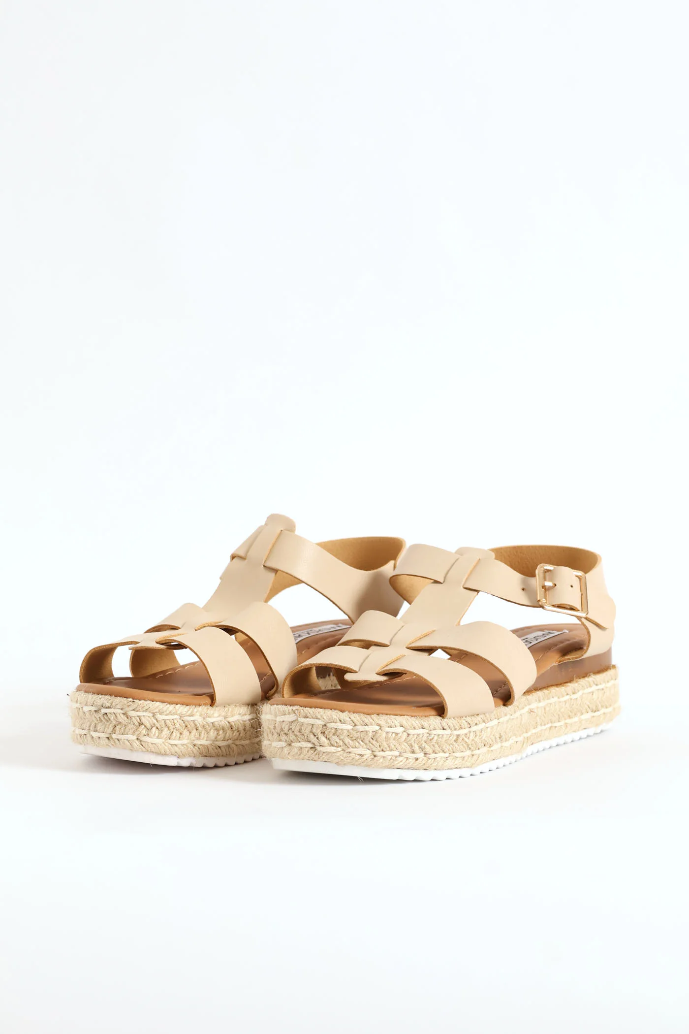 Multi Strap Espadrille Sandal - Nude - Image 4