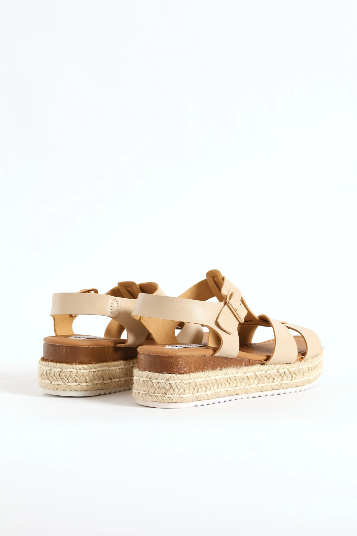 Multi Strap Espadrille Sandal - Nude - Image 5
