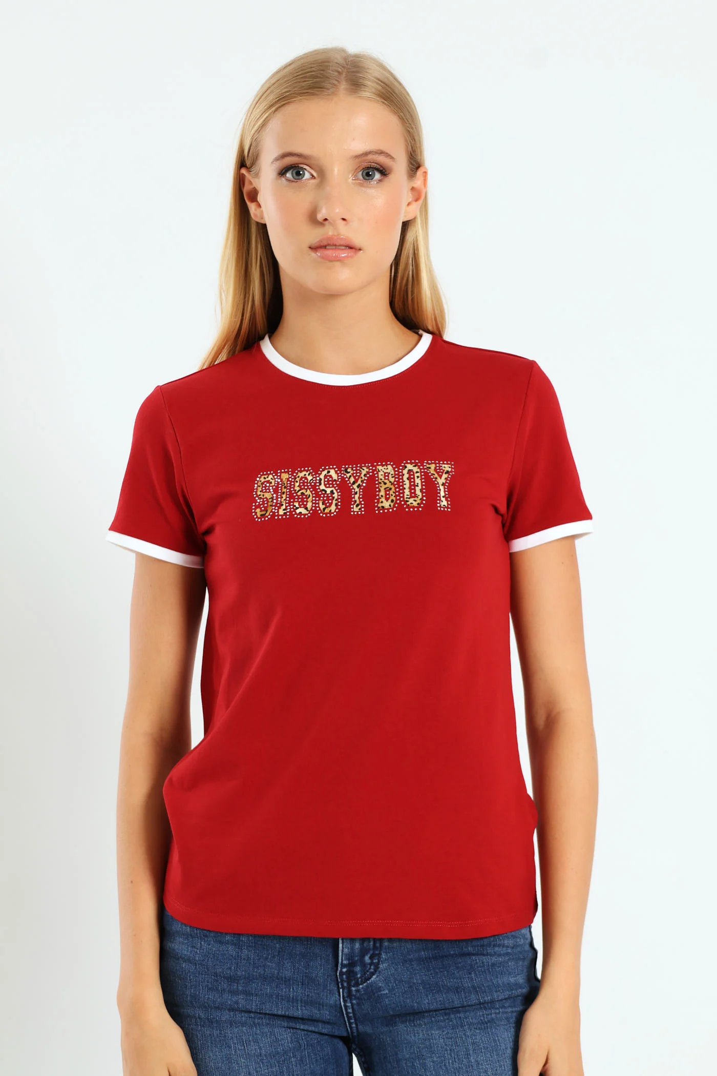 Multi-Technique Logo Top With Contrast Binding - Red - Image 3