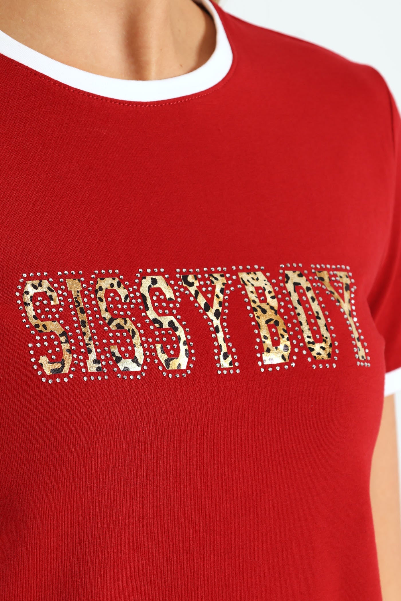 Multi-Technique Logo Top With Contrast Binding - Red - Image 5
