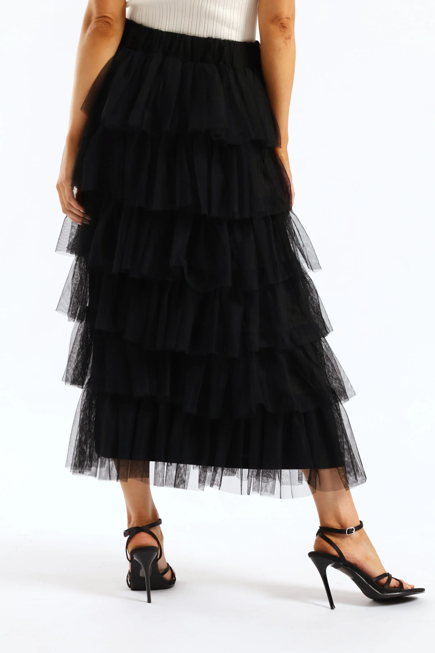 Multi Tiered Rara Maxi Skirt - Black - Image 5