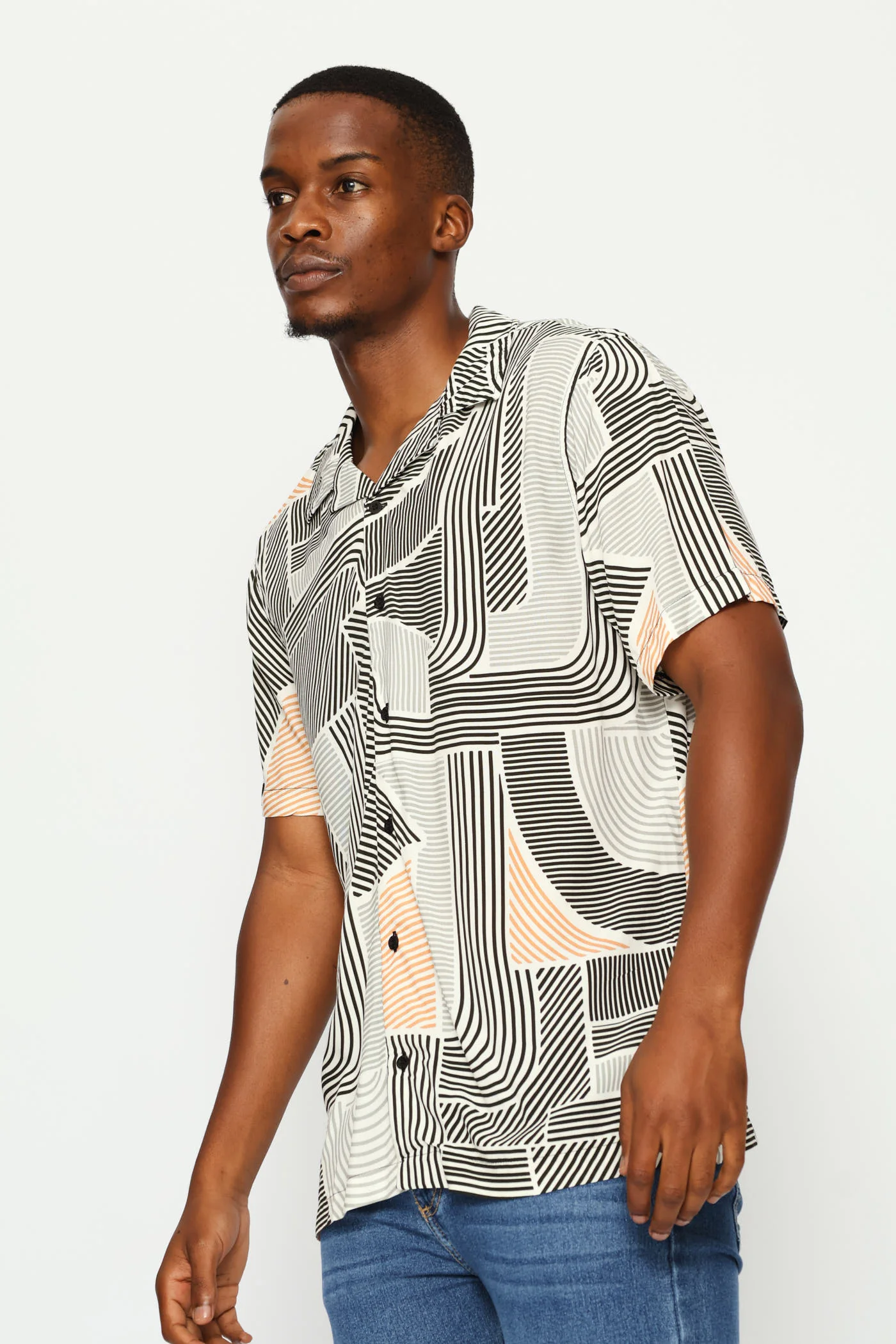 Multi Viscose Shirt - White - Image 3