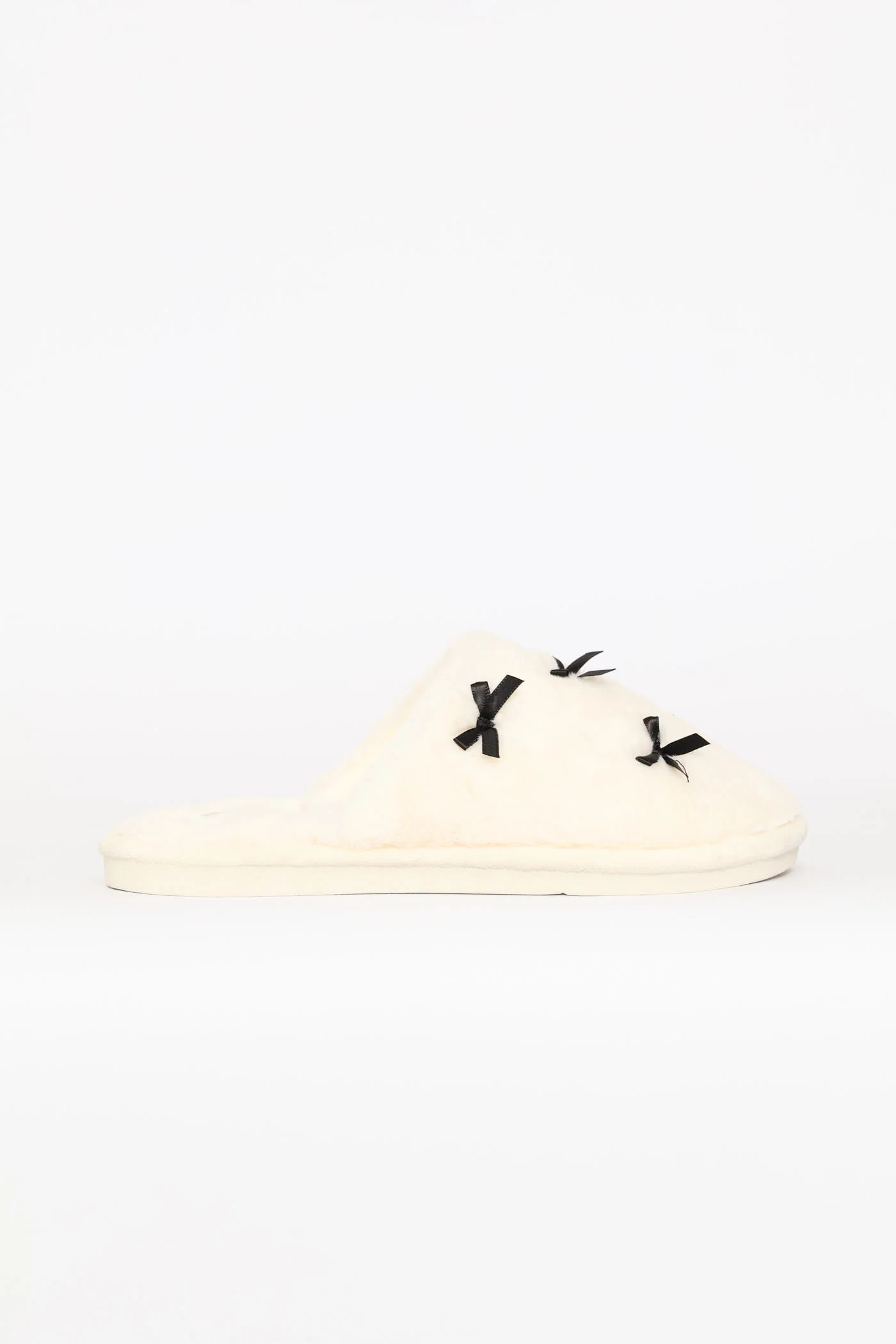 Multibow Slipper - Black/Cream - Image 3