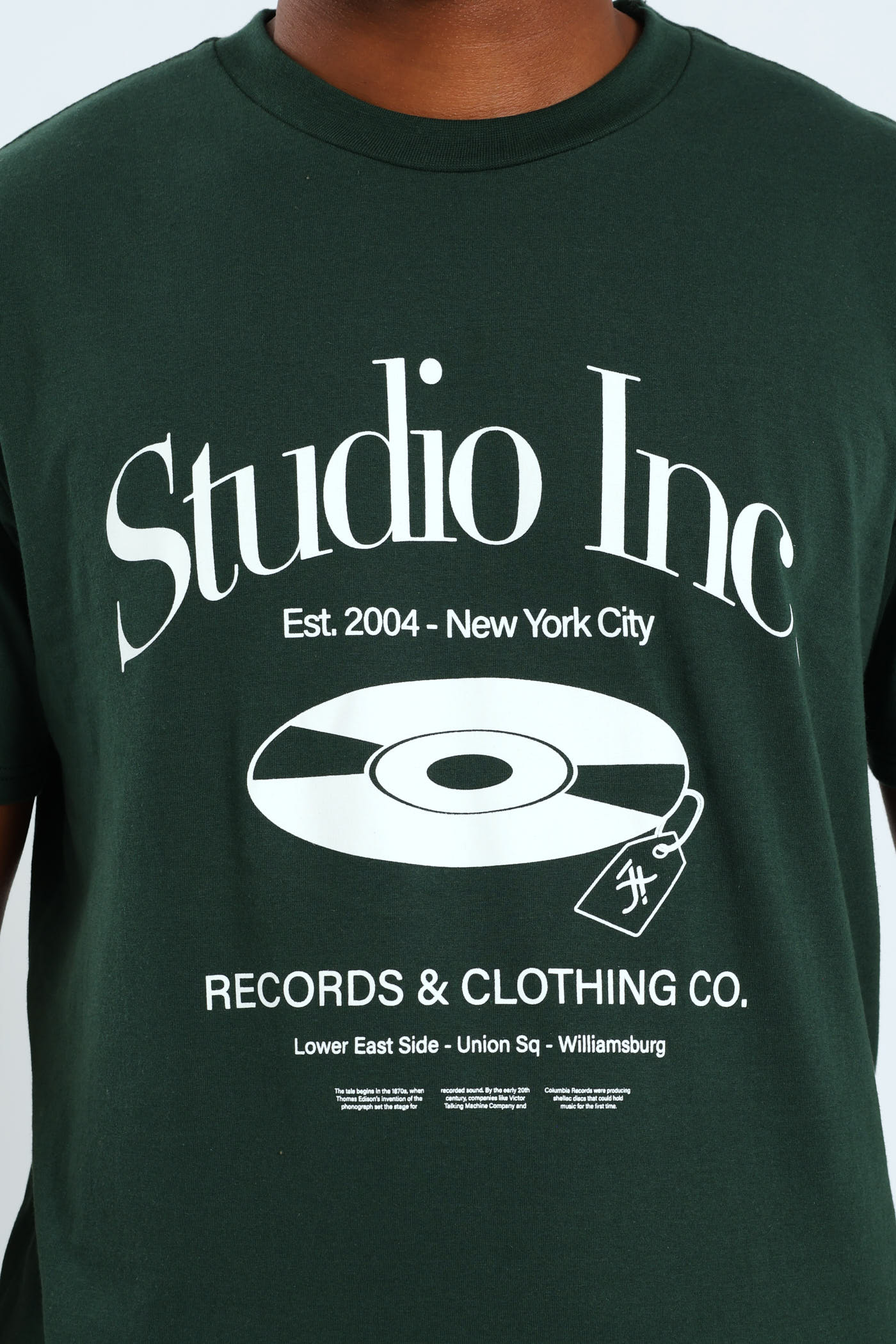 Music CD Front Print Tee - Green - Image 4