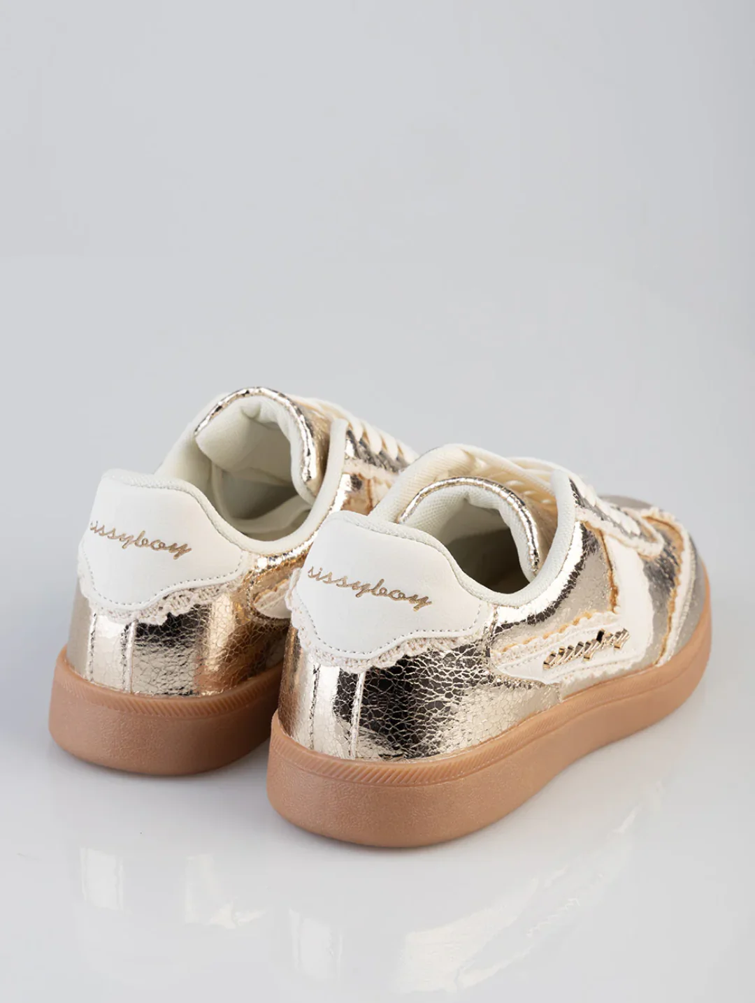 Mylie Textured Sneaker - Gold - Image 4