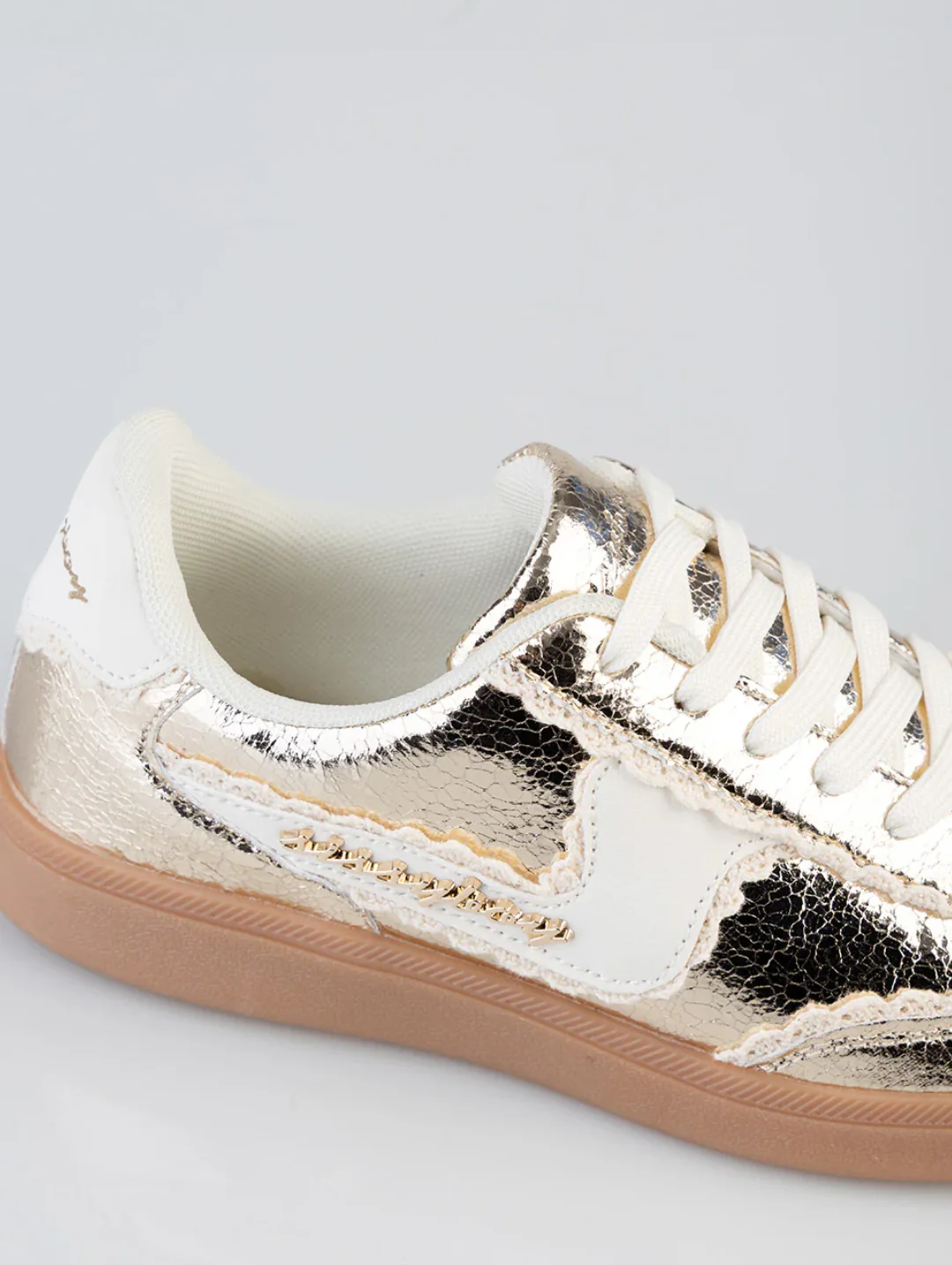 Mylie Textured Sneaker - Gold - Image 5