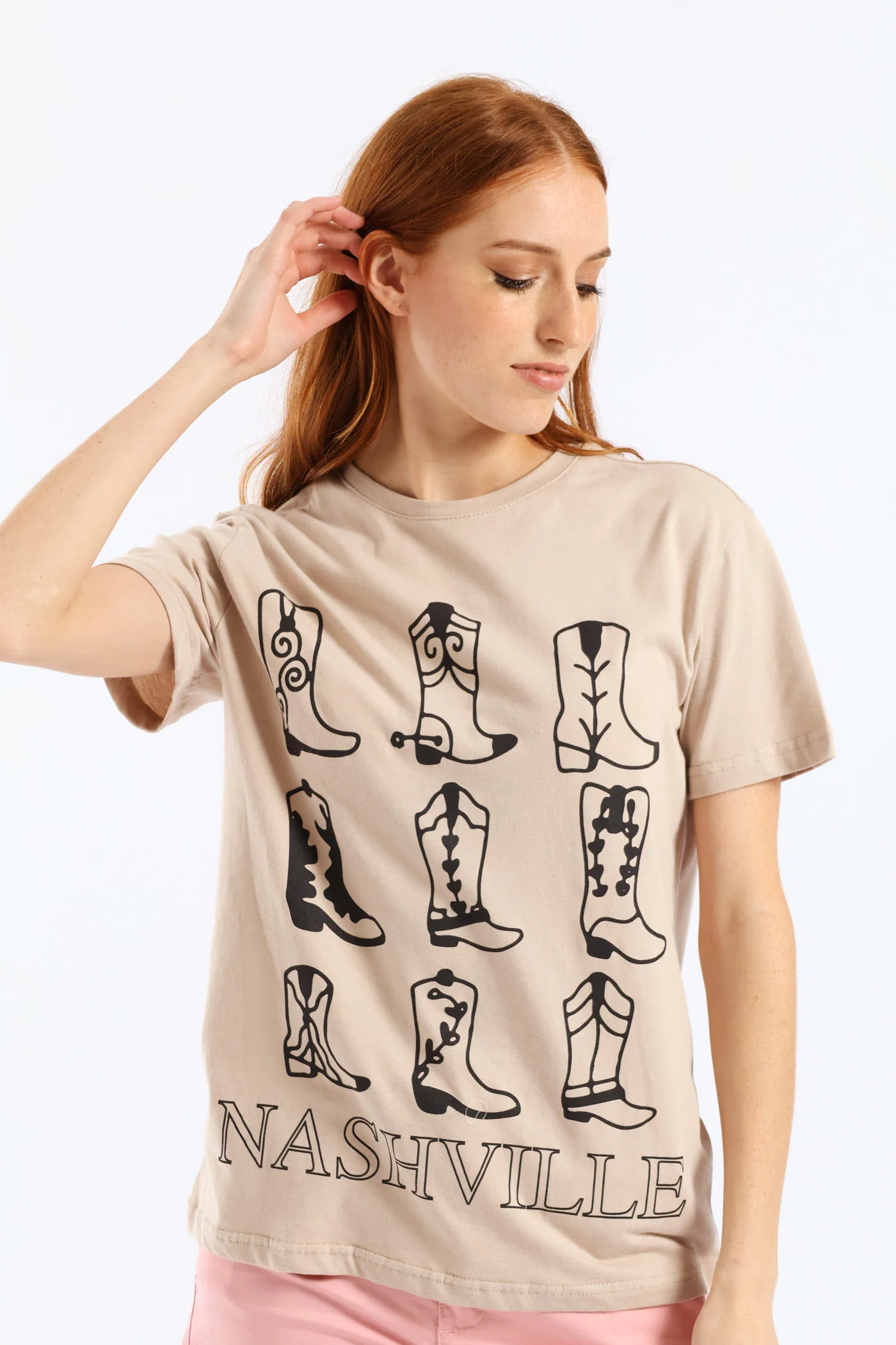 Nashville Boots Tee - Cement Grey - Image 3