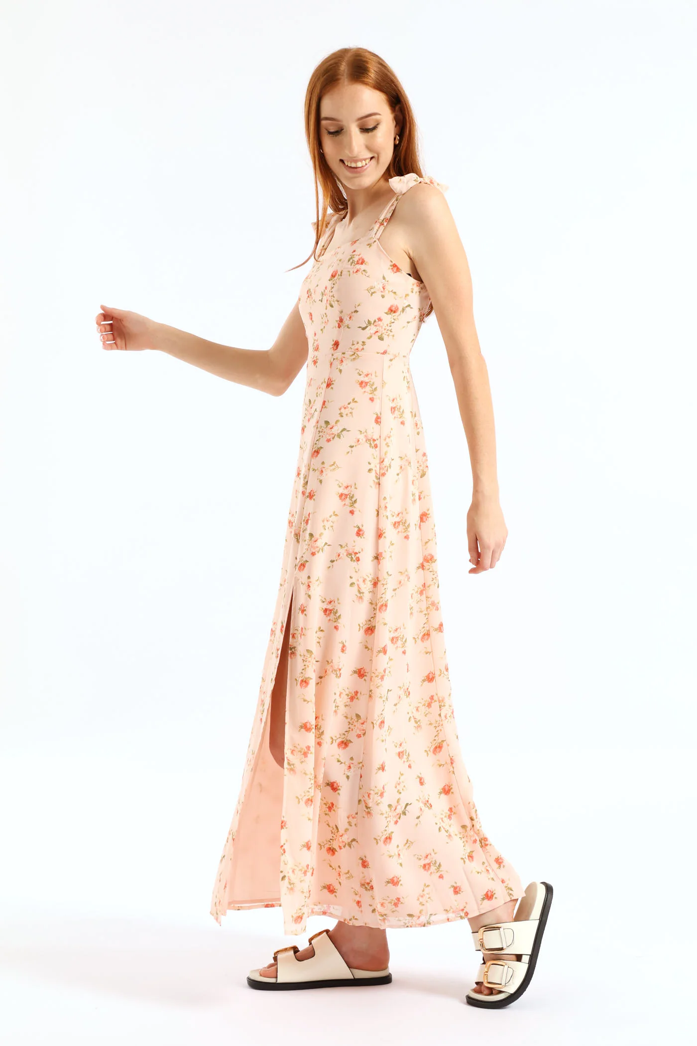Natural Waist Maxi Dress - Pink - Image 4