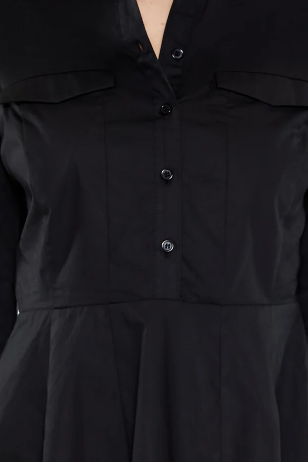 Natural Waist Mini Dress - Black - Image 2