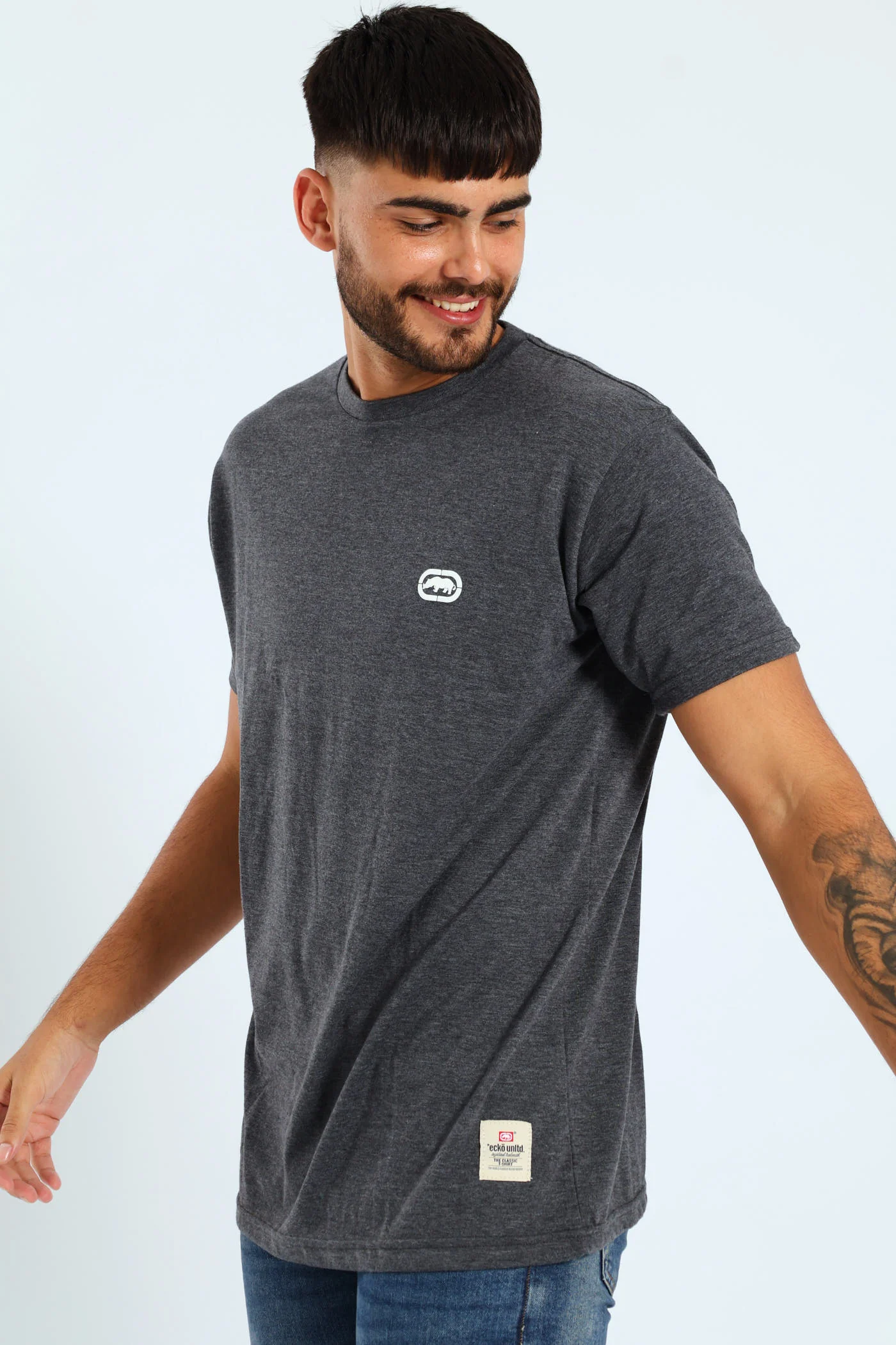 Never Out Tee - Charcoal Melange - Image 3