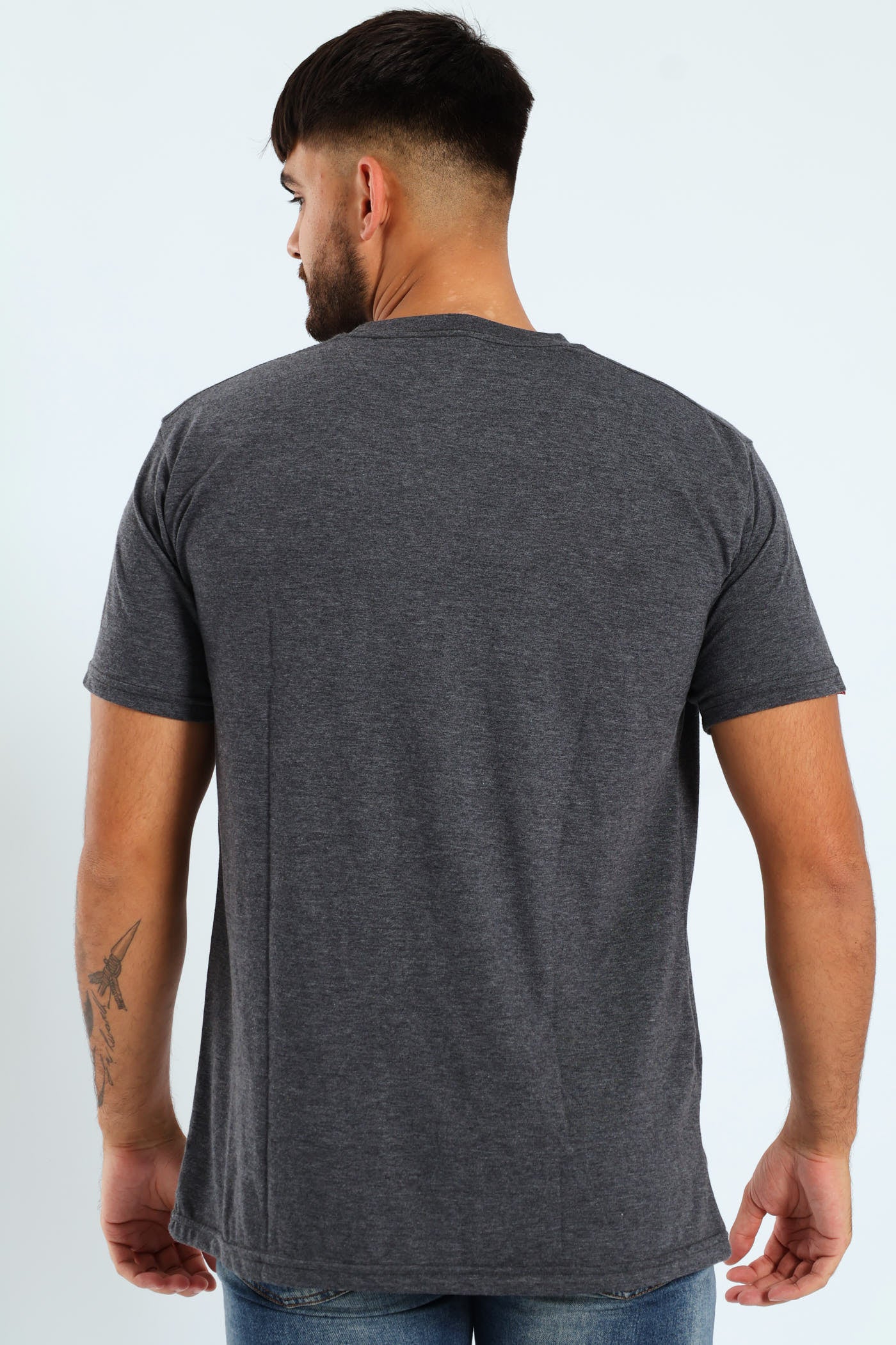 Never Out Tee - Charcoal Melange - Image 4